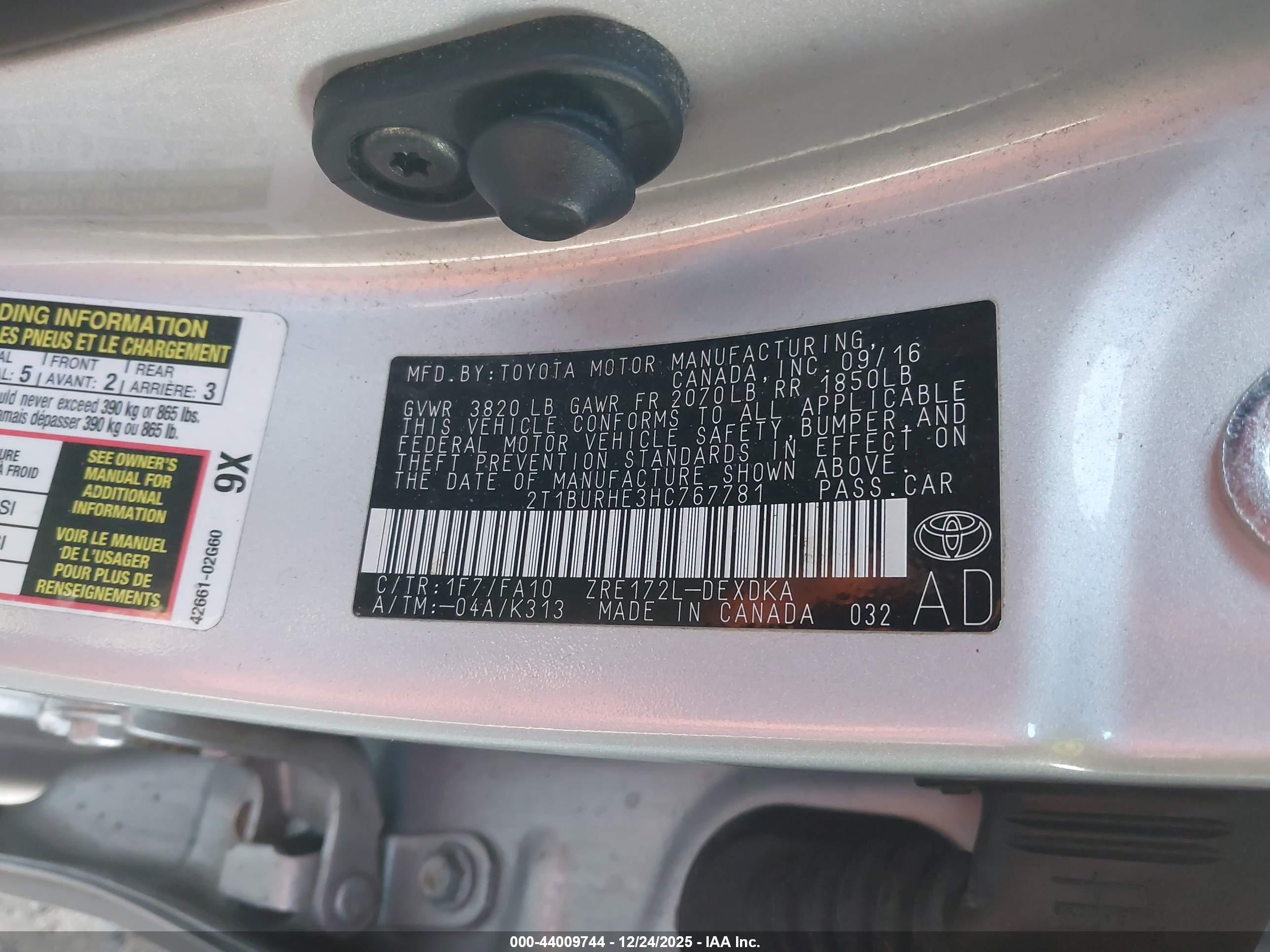TOYOTA COROLLA image 9