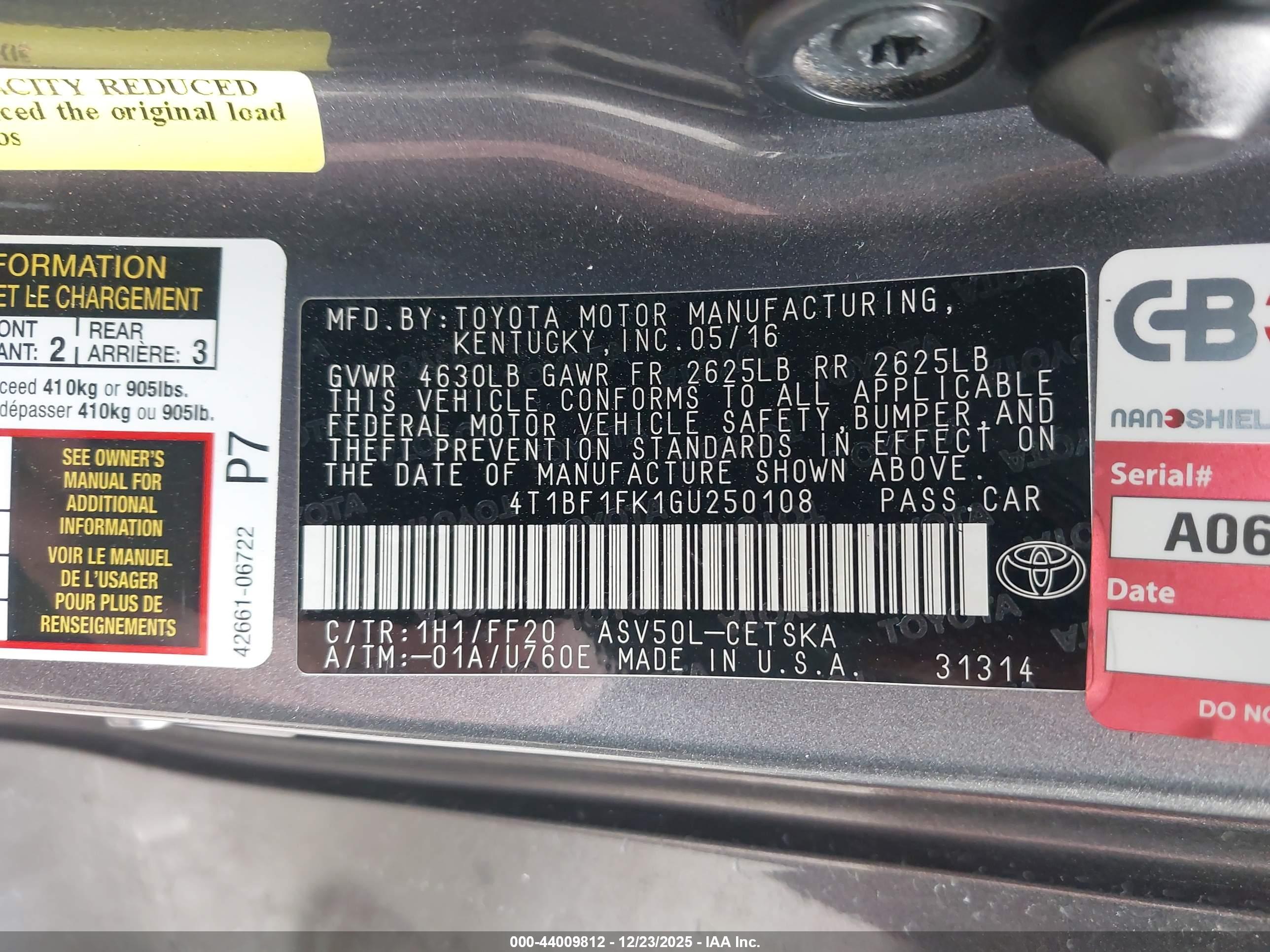 TOYOTA CAMRY image 9