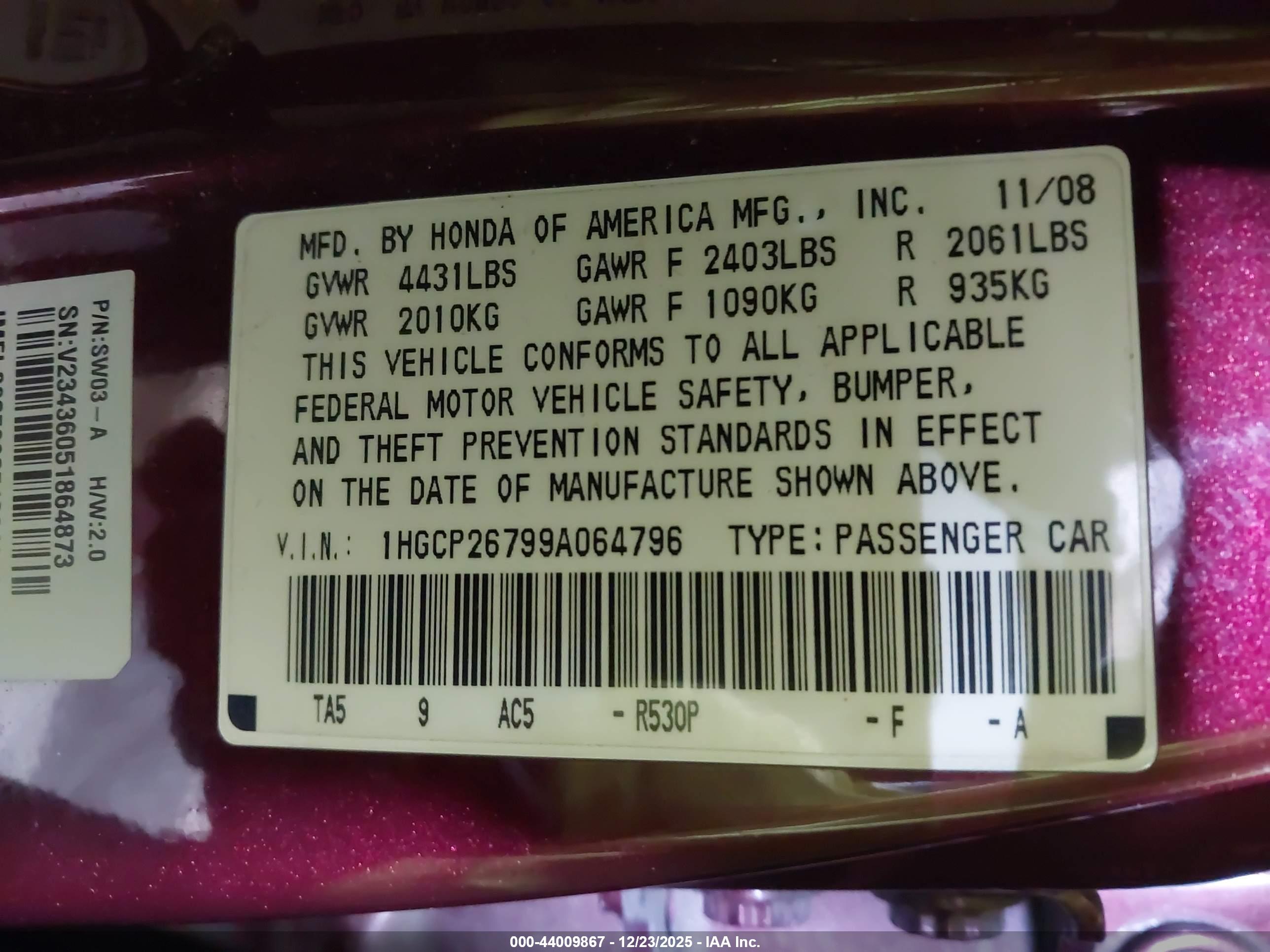 HONDA ACCORD image 9