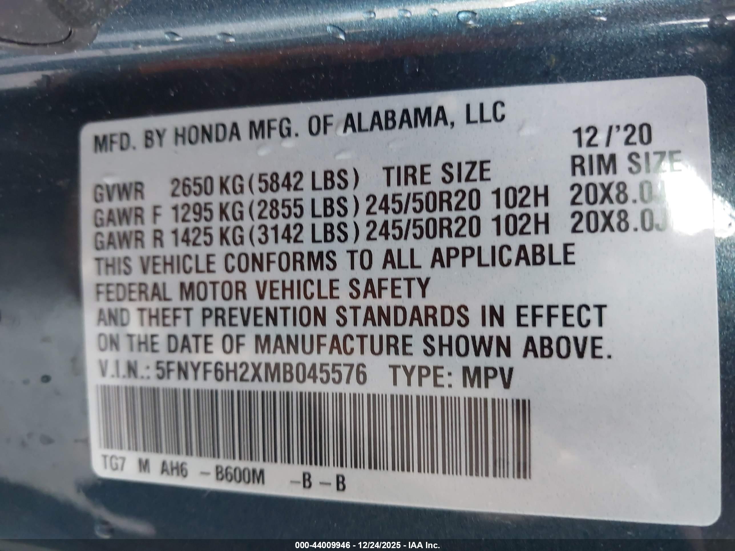 HONDA PILOT image 9
