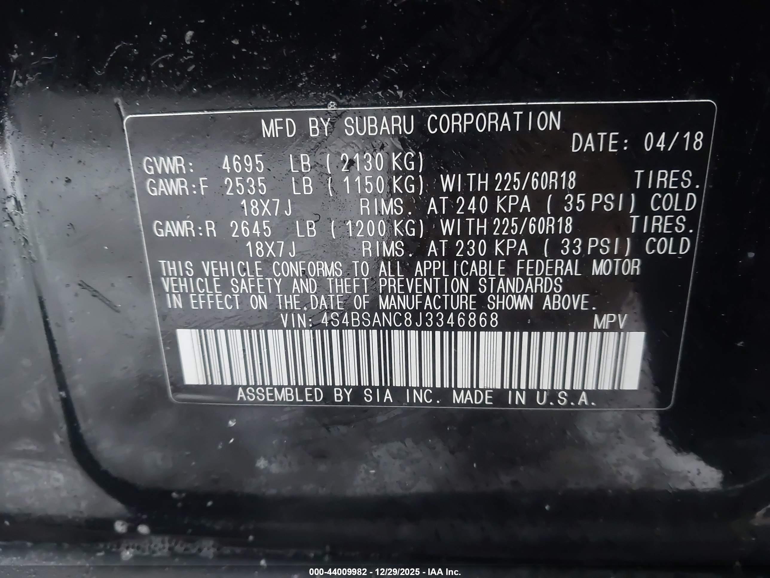 SUBARU OUTBACK image 9