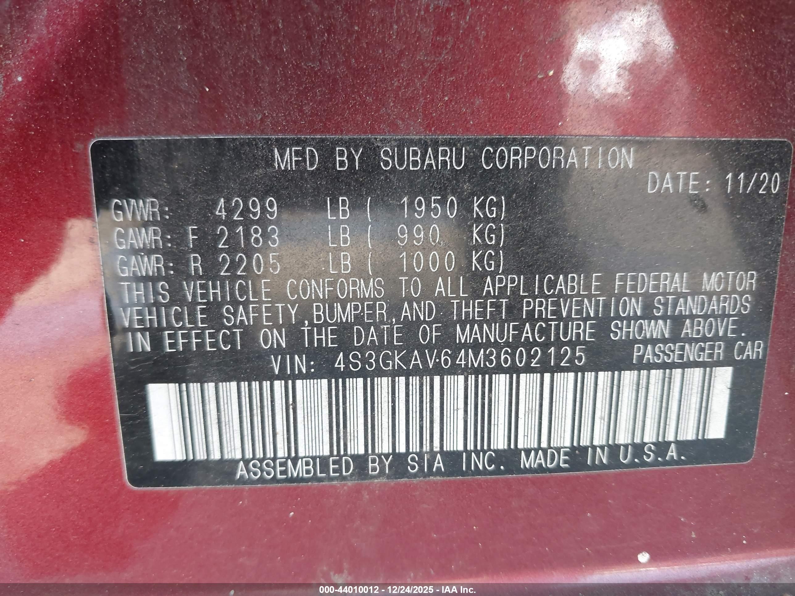 SUBARU IMPREZA image 9
