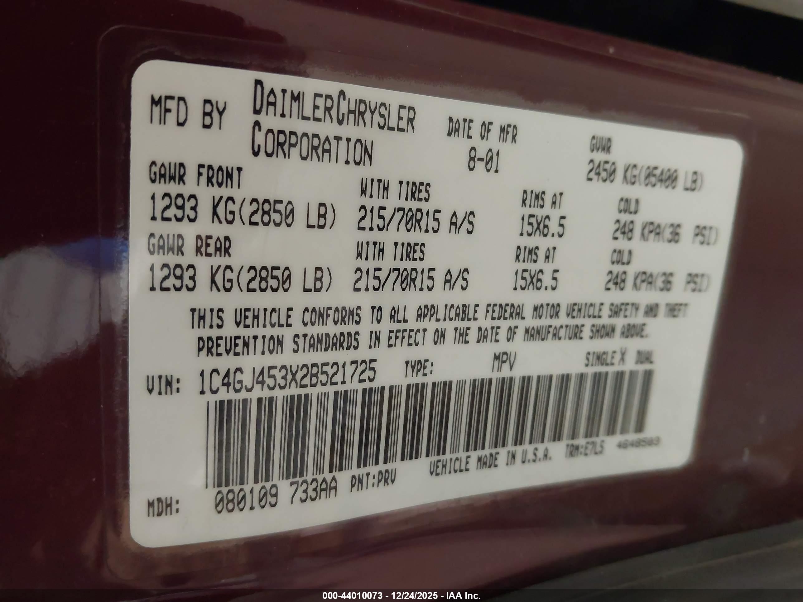 CHRYSLER VOYAGER image 9