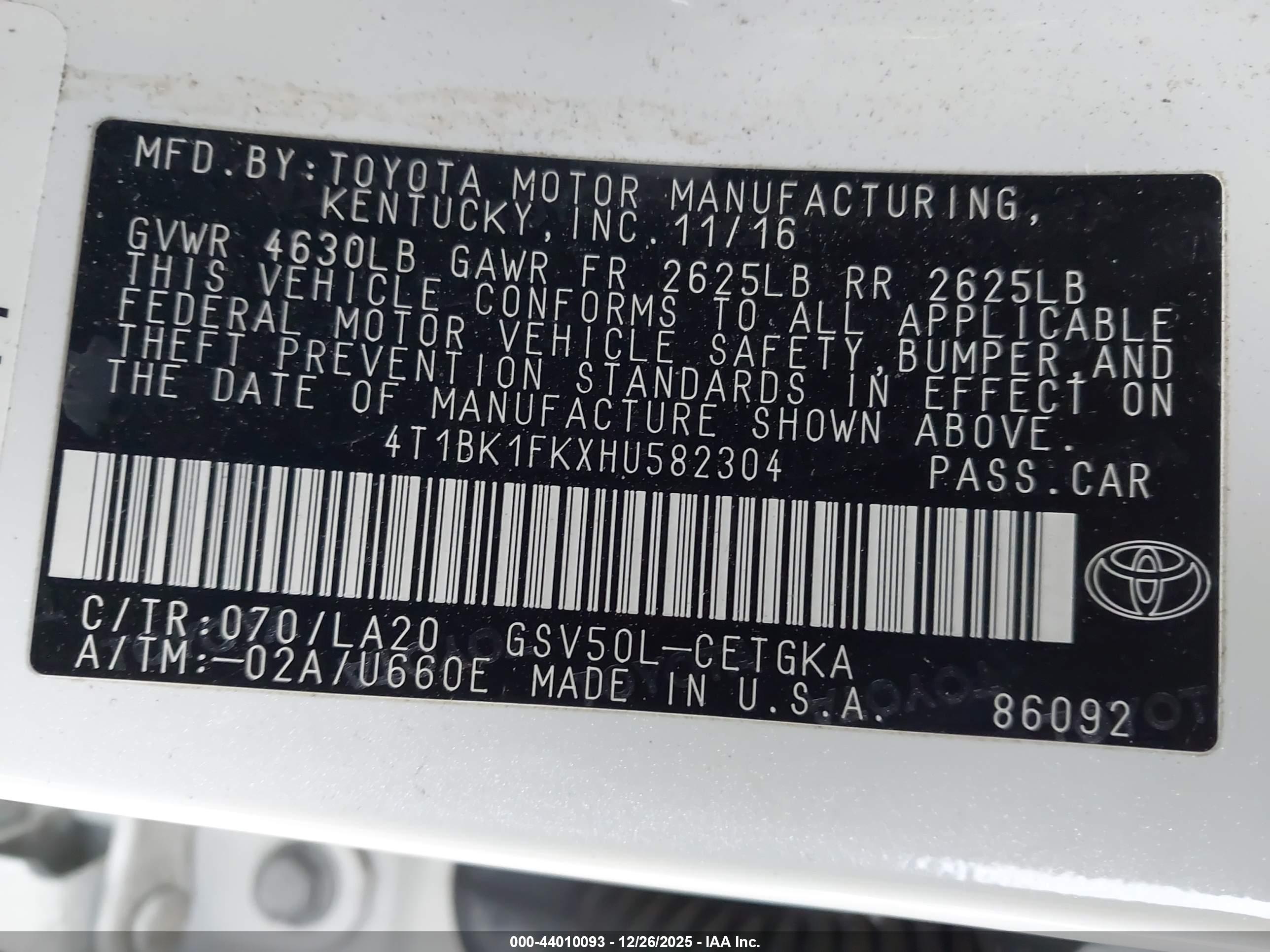 TOYOTA CAMRY image 9