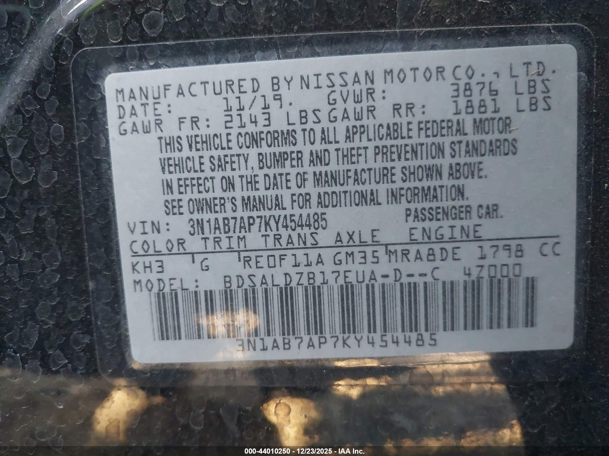 NISSAN SENTRA image 9
