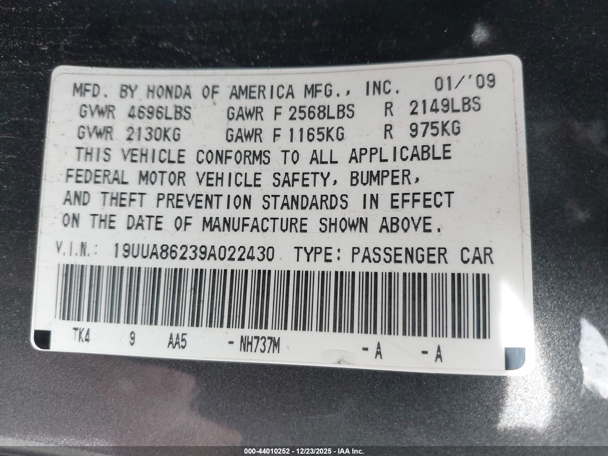ACURA TL image 9