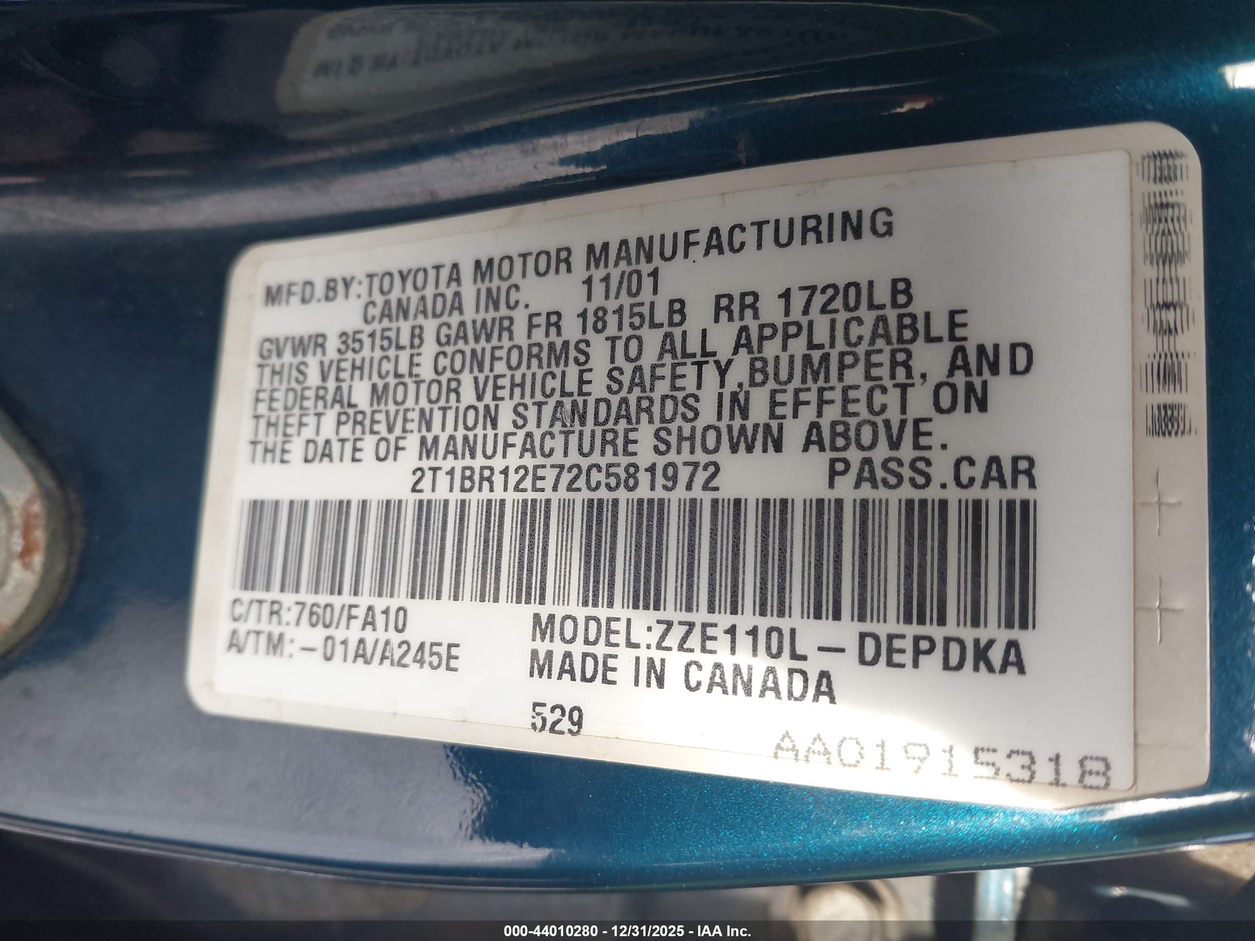 TOYOTA COROLLA image 9