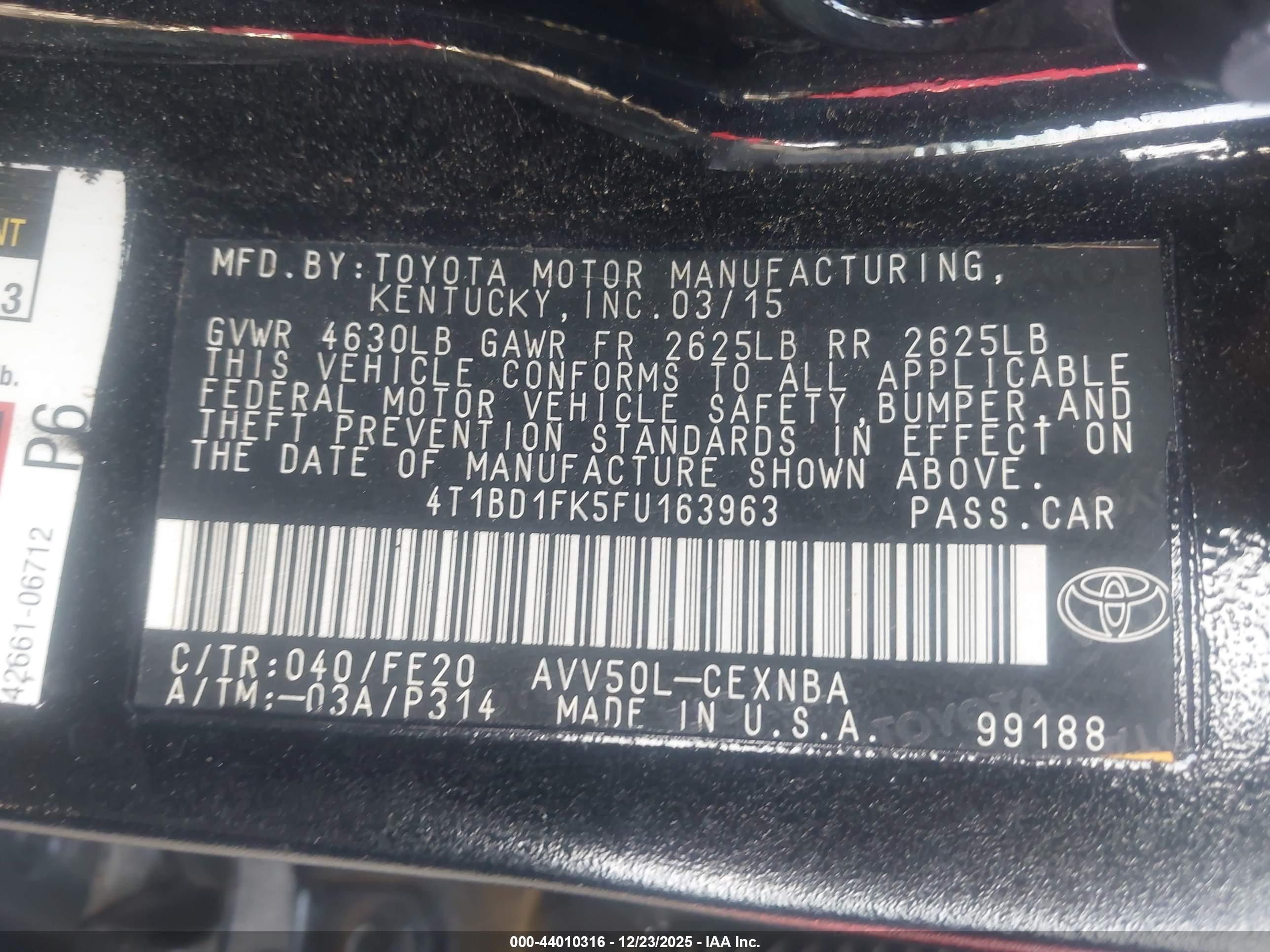 TOYOTA CAMRY image 9