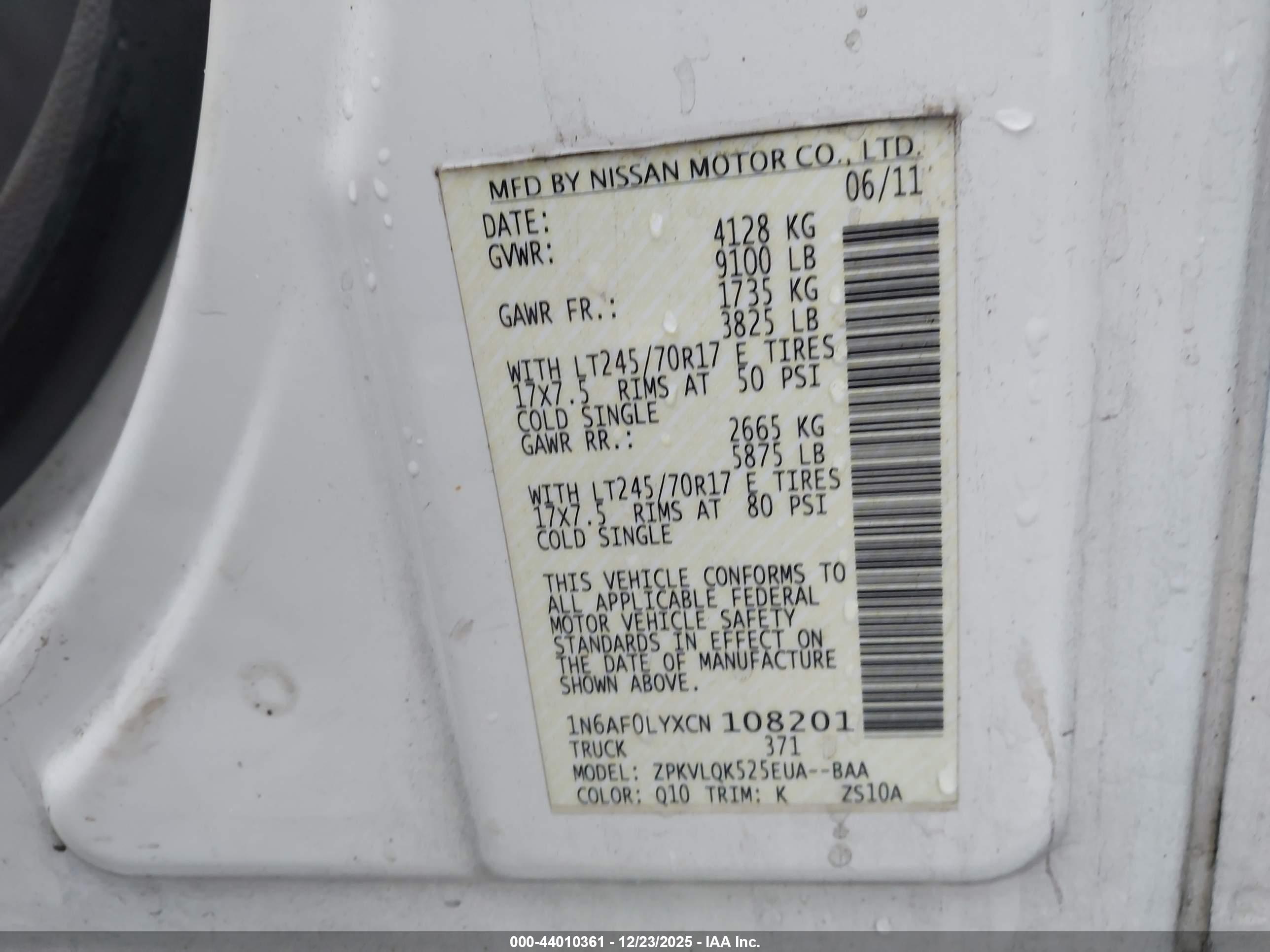 NISSAN NV image 9