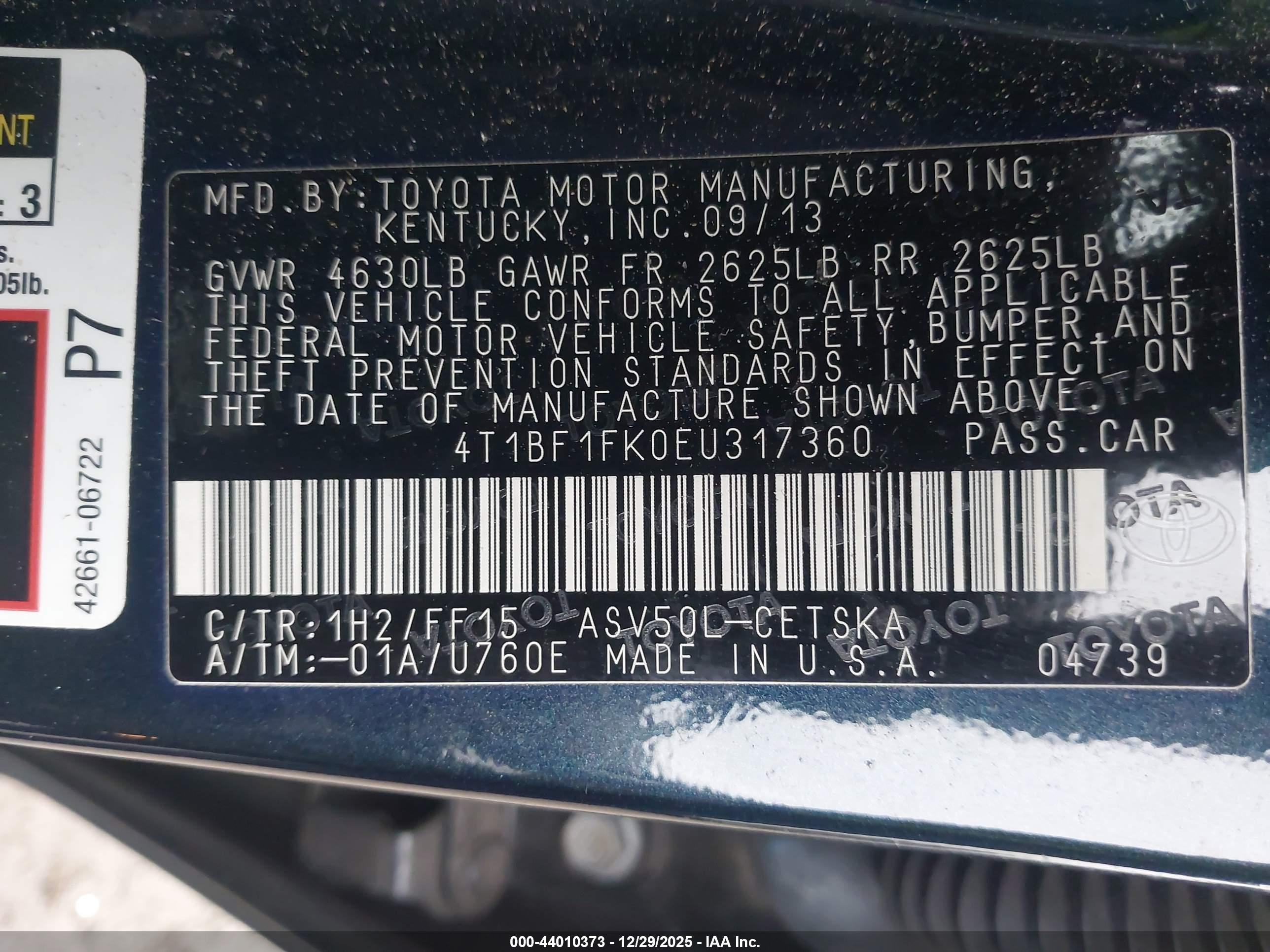 TOYOTA CAMRY image 9
