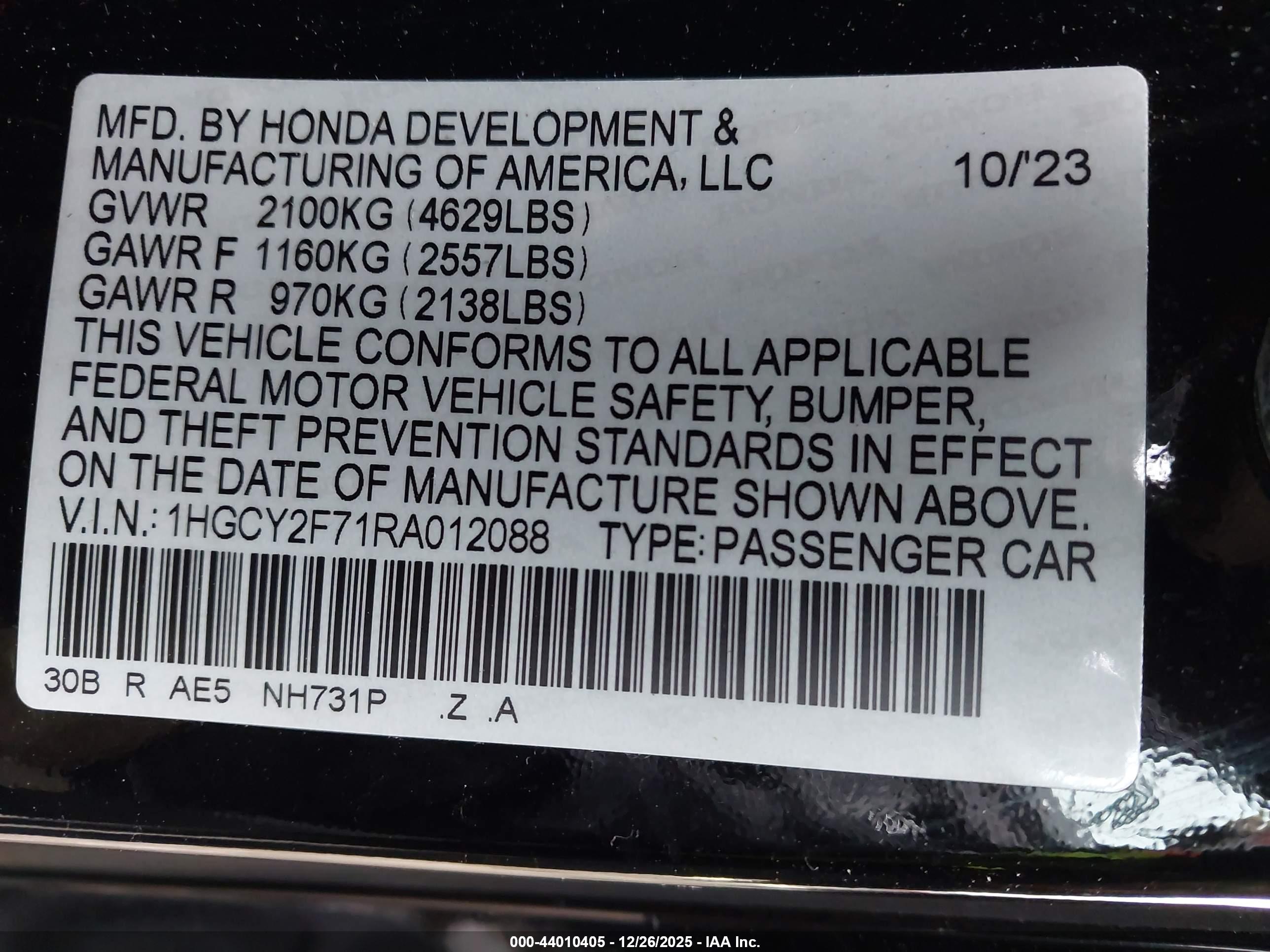 HONDA ACCORD image 9