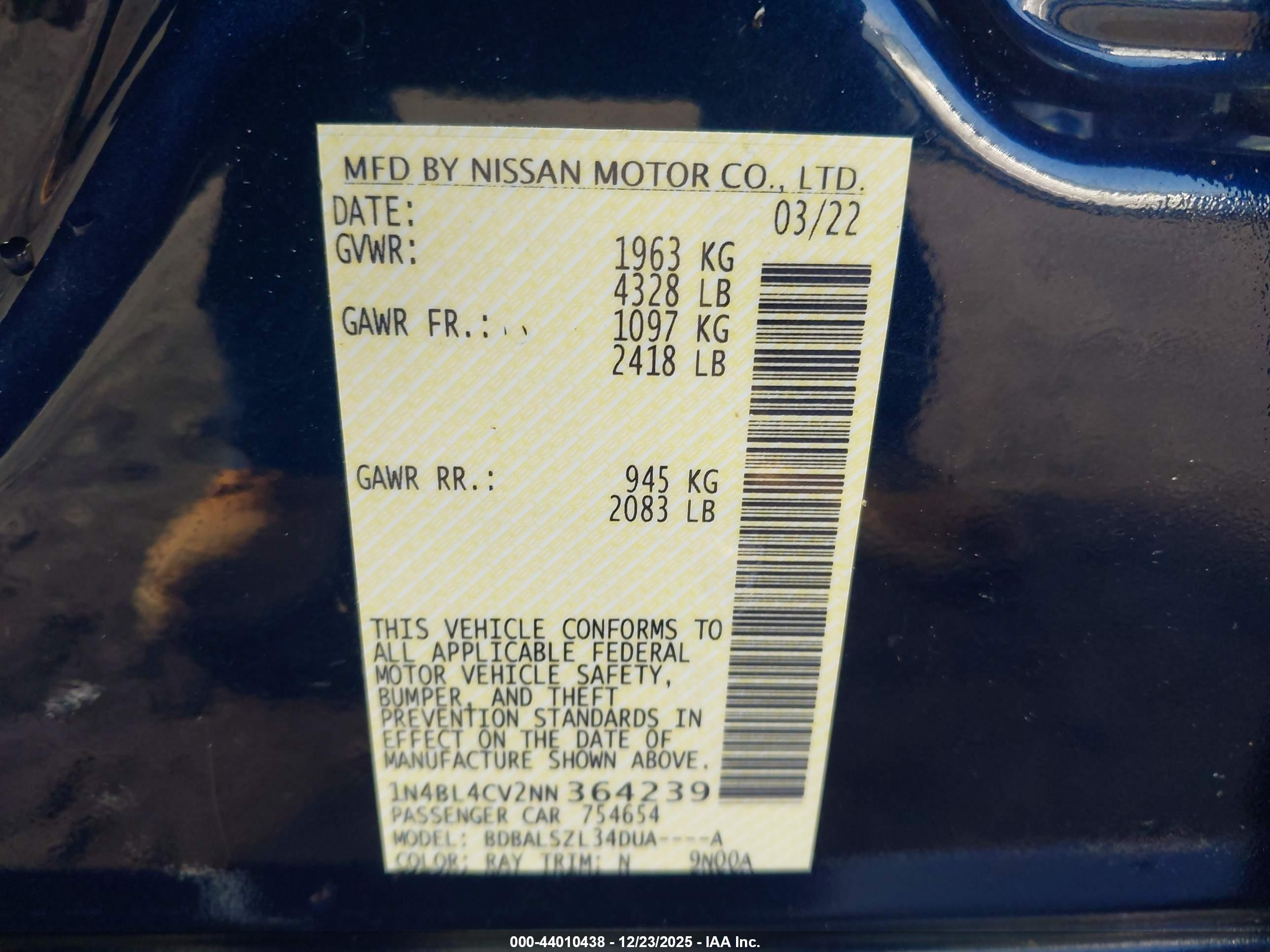 NISSAN ALTIMA image 9
