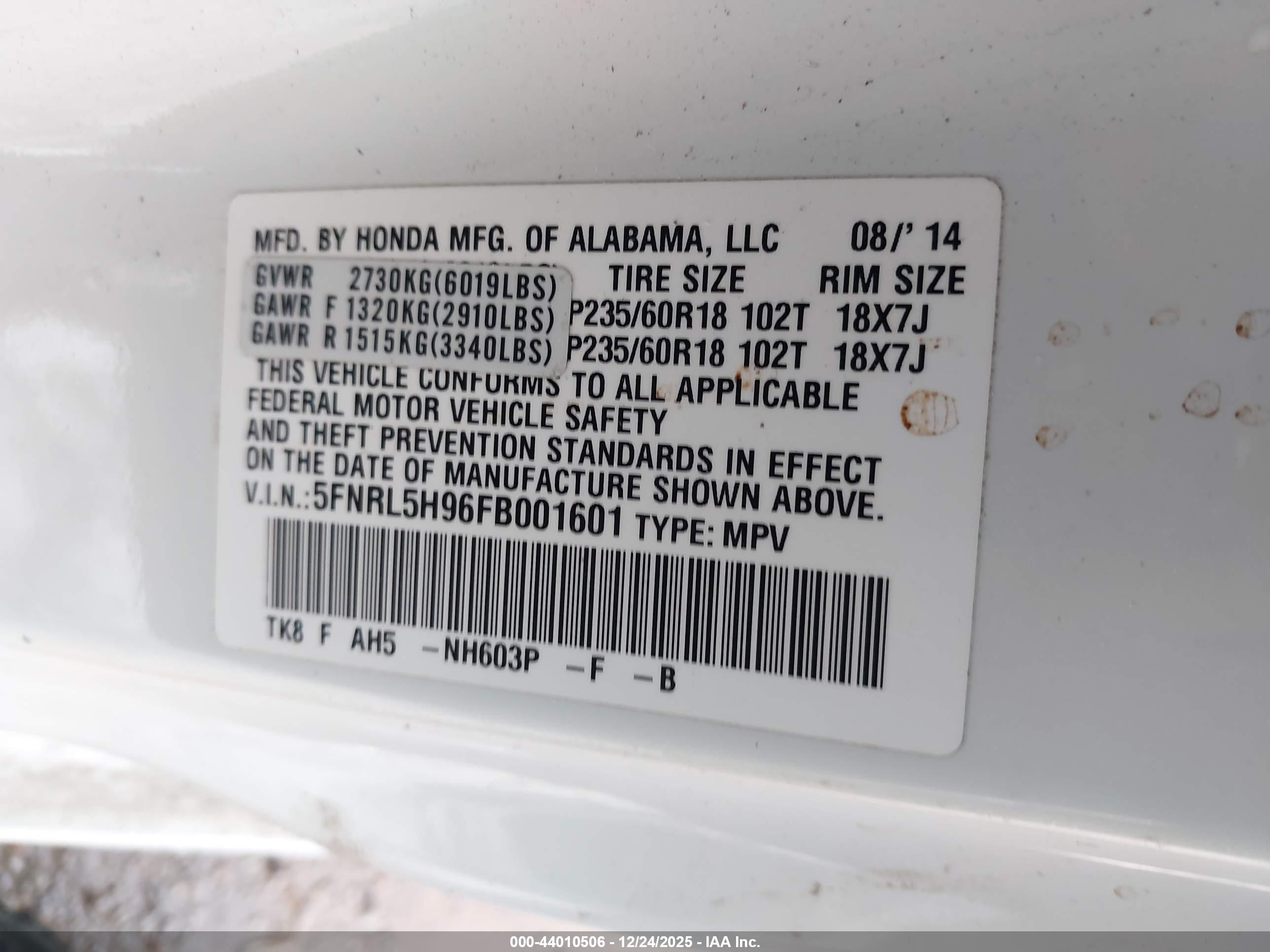 HONDA ODYSSEY image 9