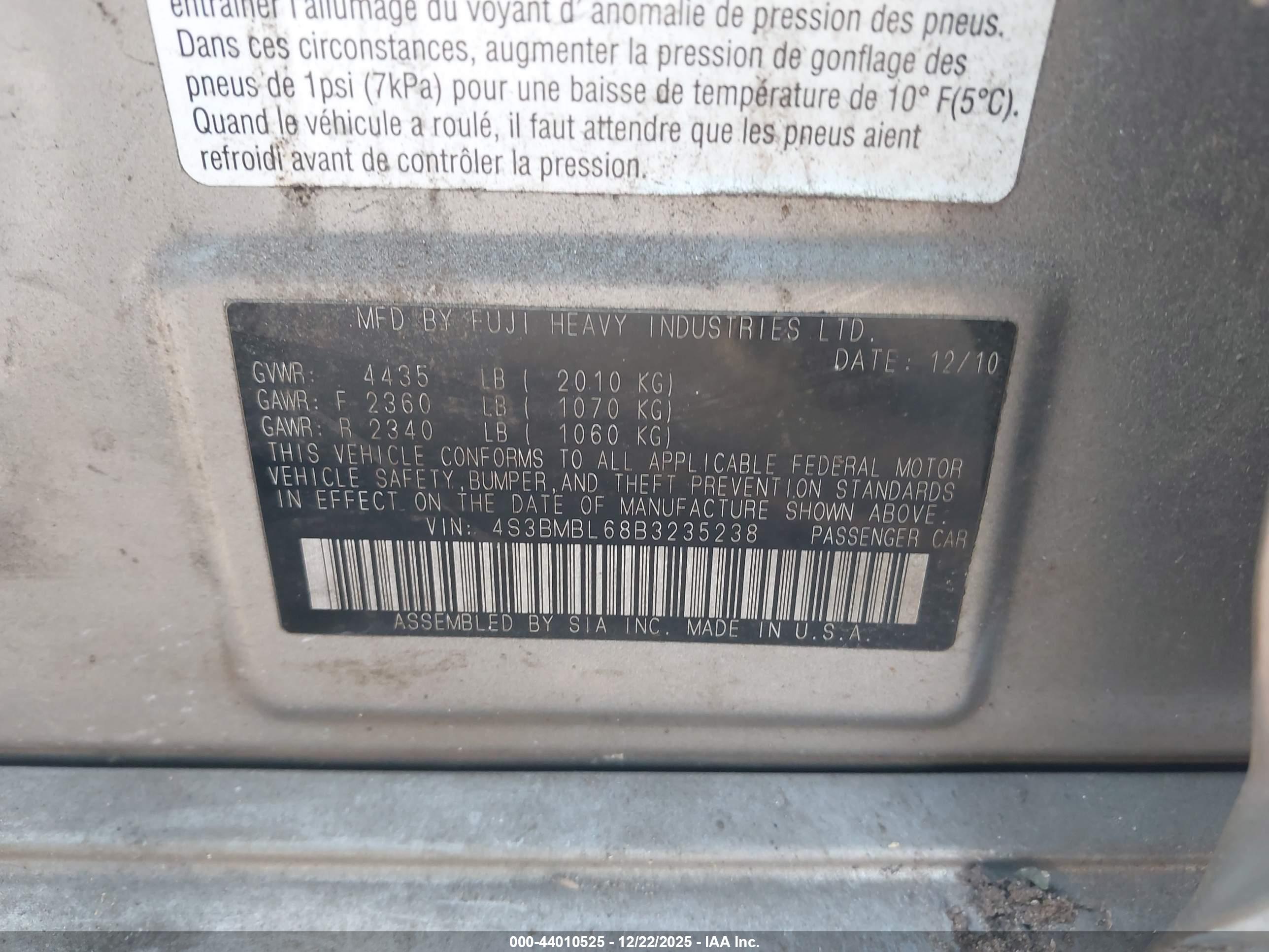 SUBARU LEGACY image 9