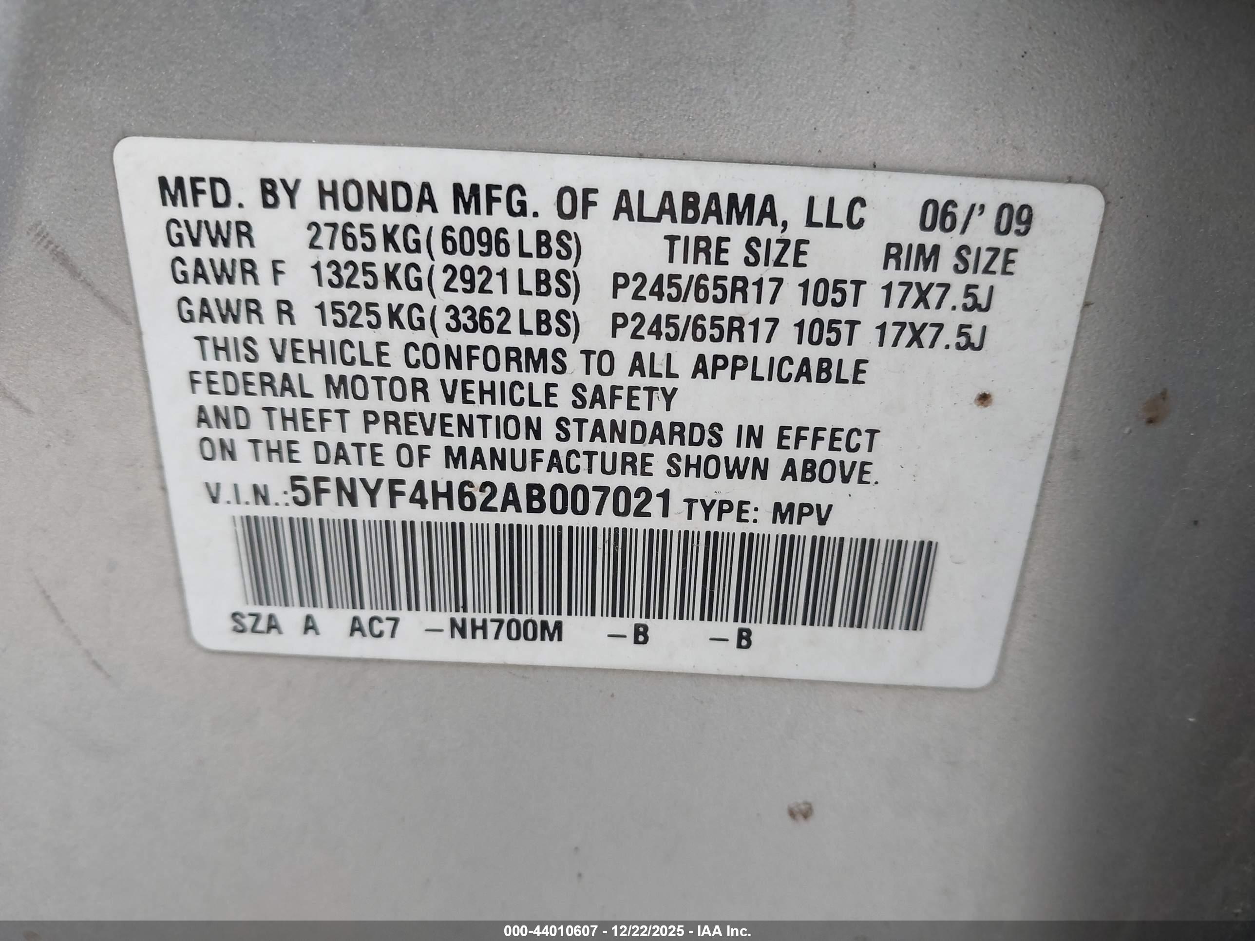 HONDA PILOT image 9