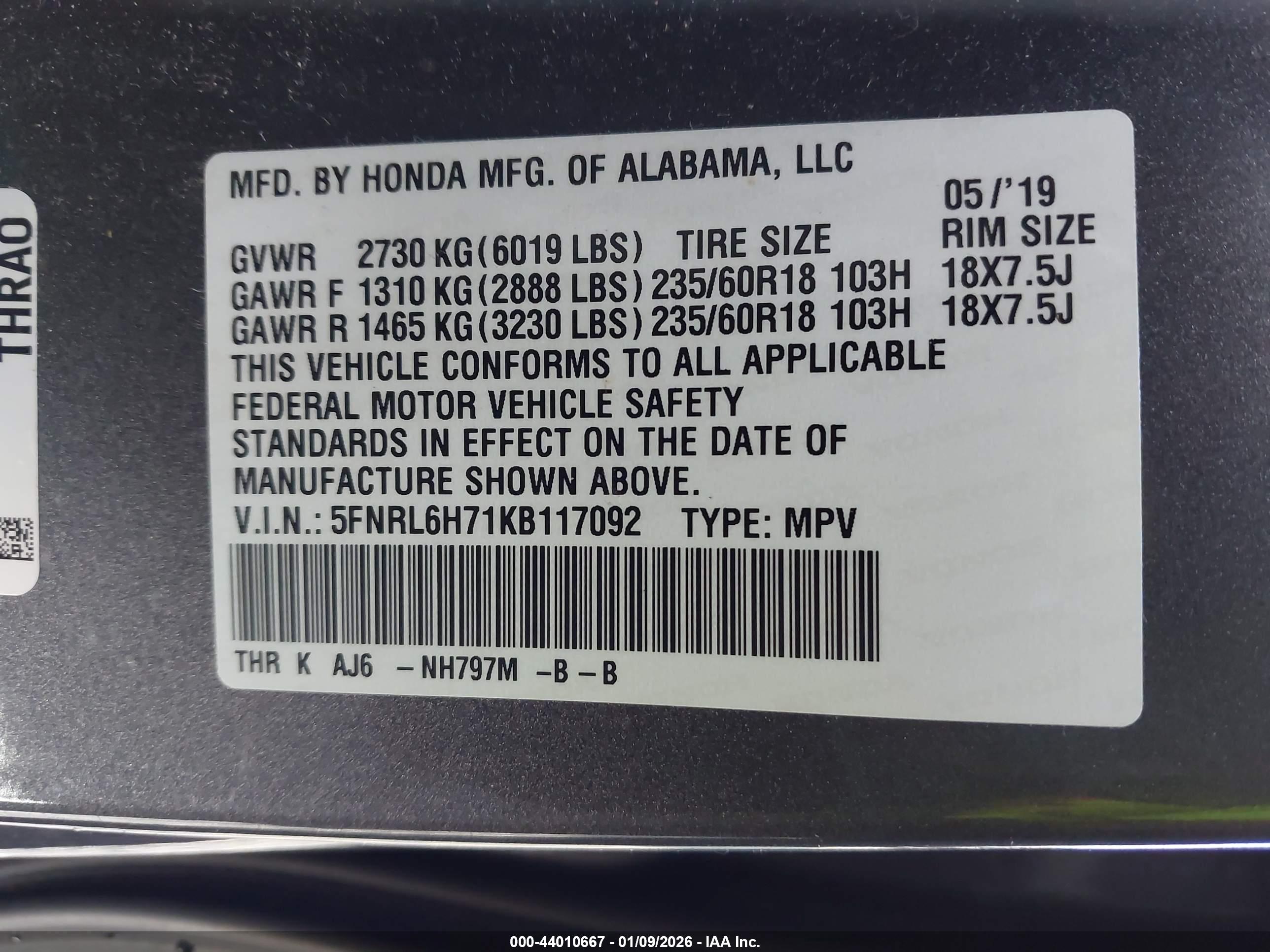 HONDA ODYSSEY image 9