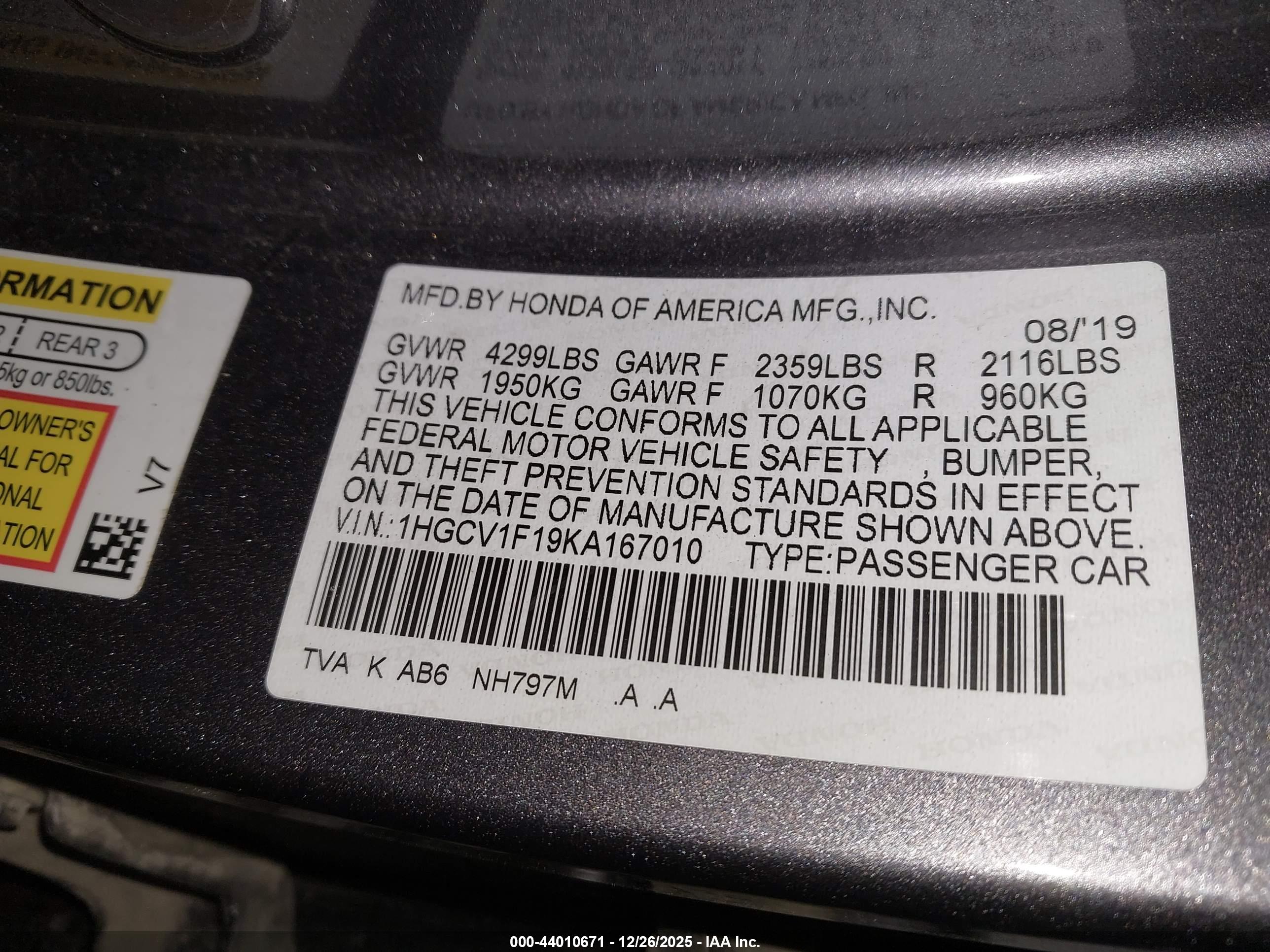 HONDA ACCORD image 9