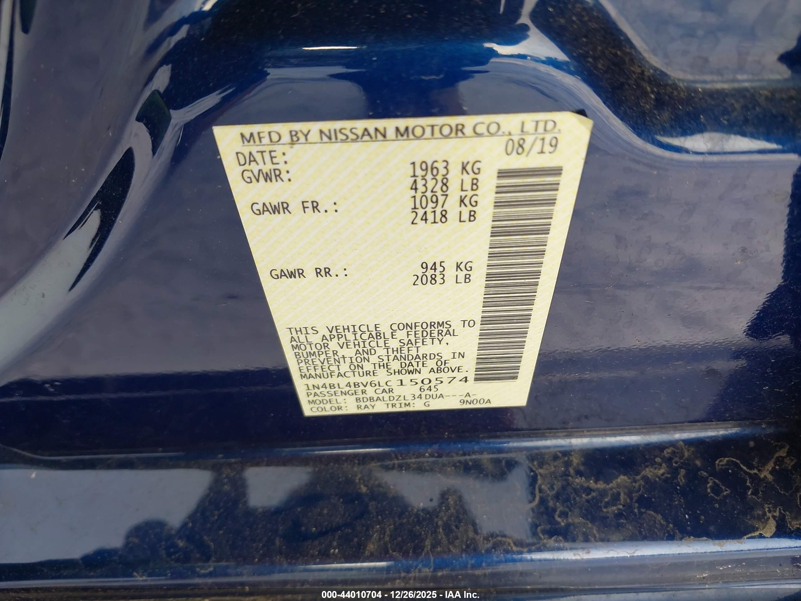 NISSAN ALTIMA image 9