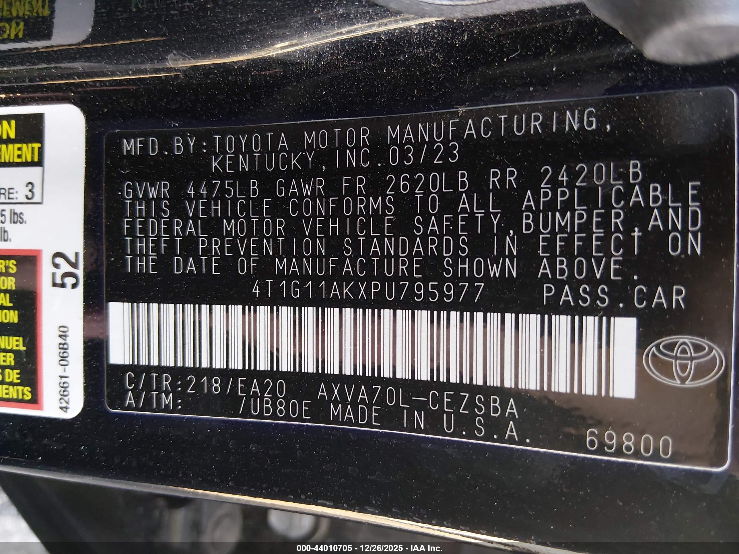 TOYOTA CAMRY image 9