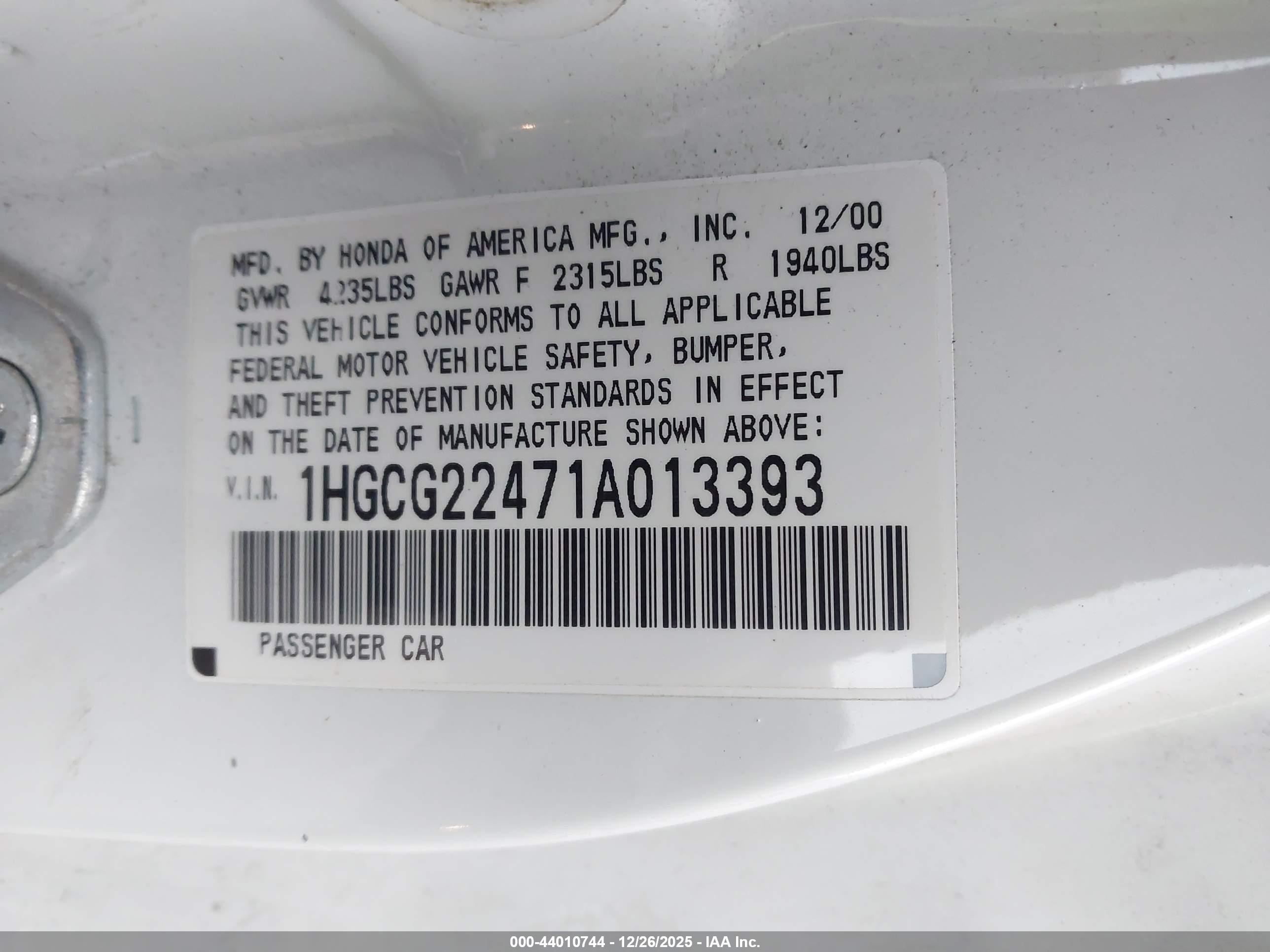 HONDA ACCORD image 9