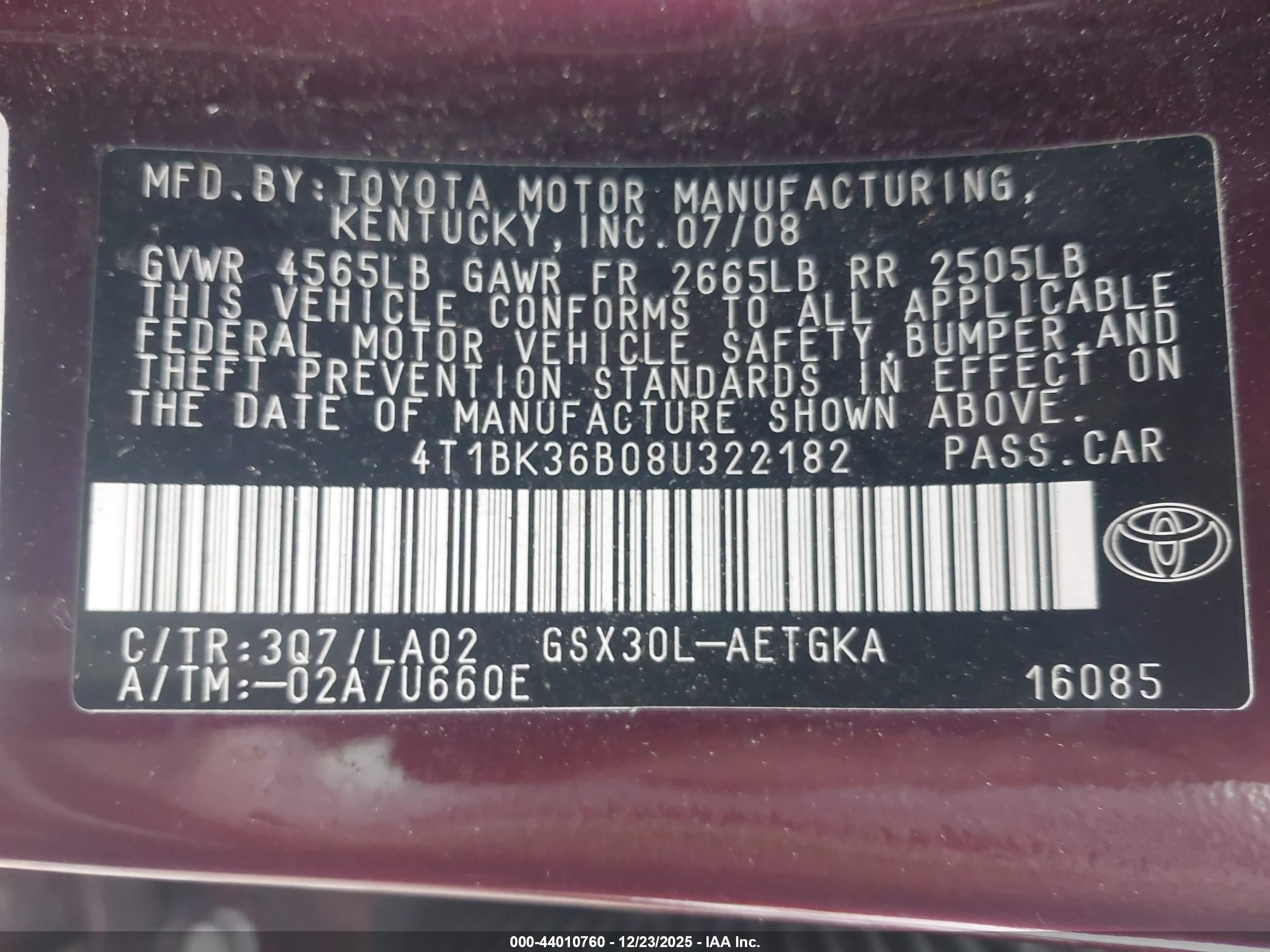 TOYOTA AVALON image 9