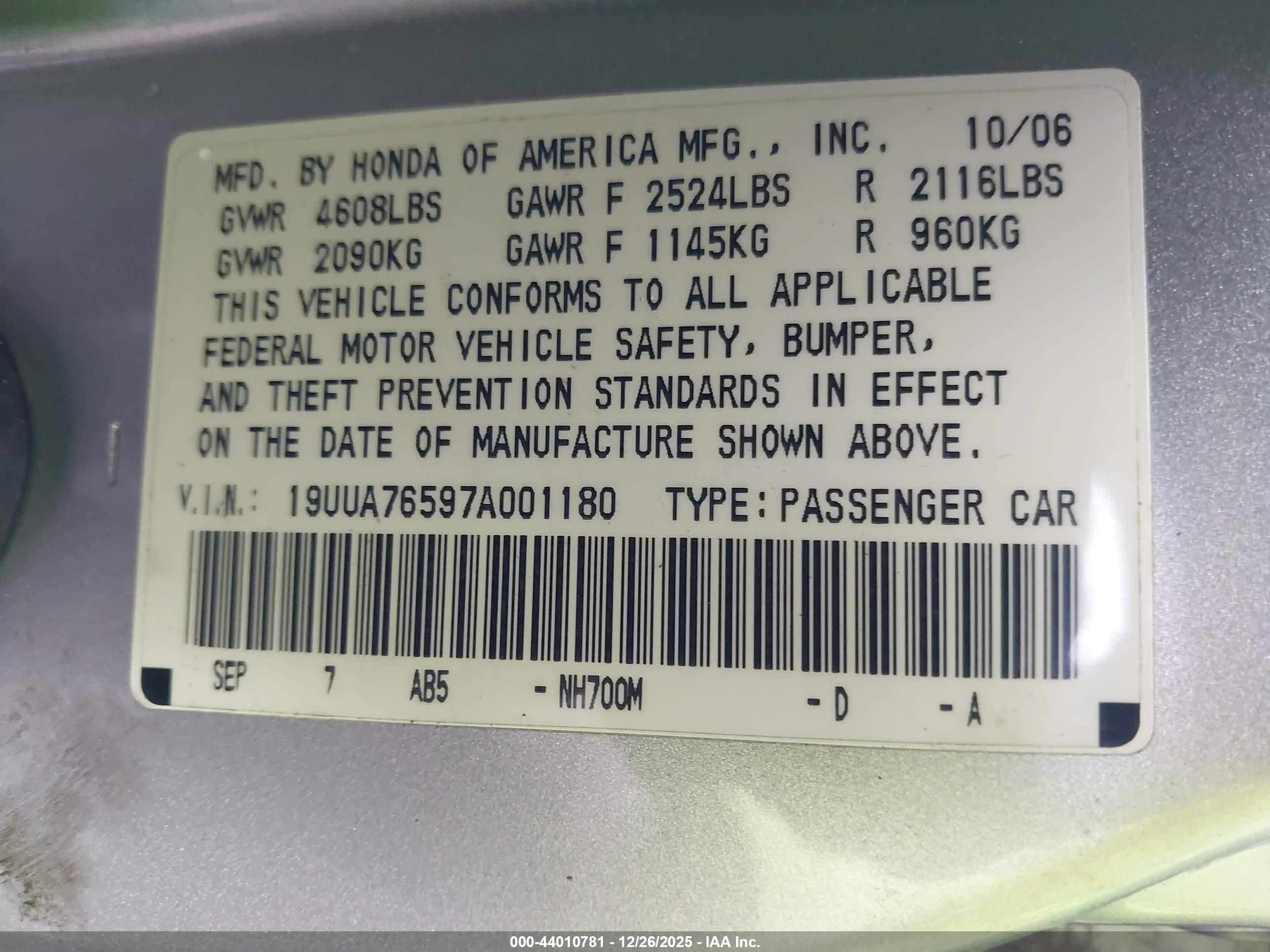 ACURA TL image 9