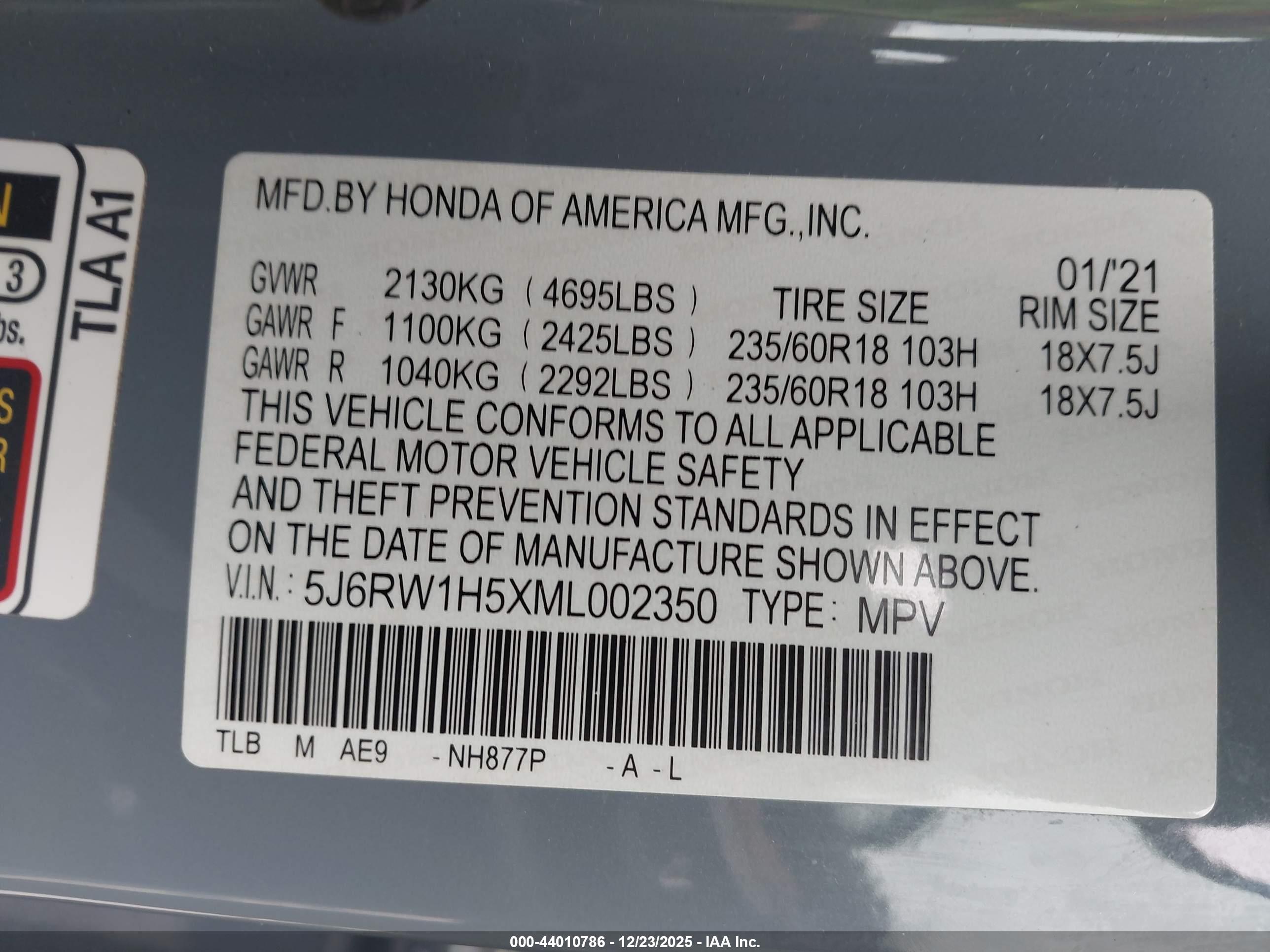 HONDA CR-V image 9