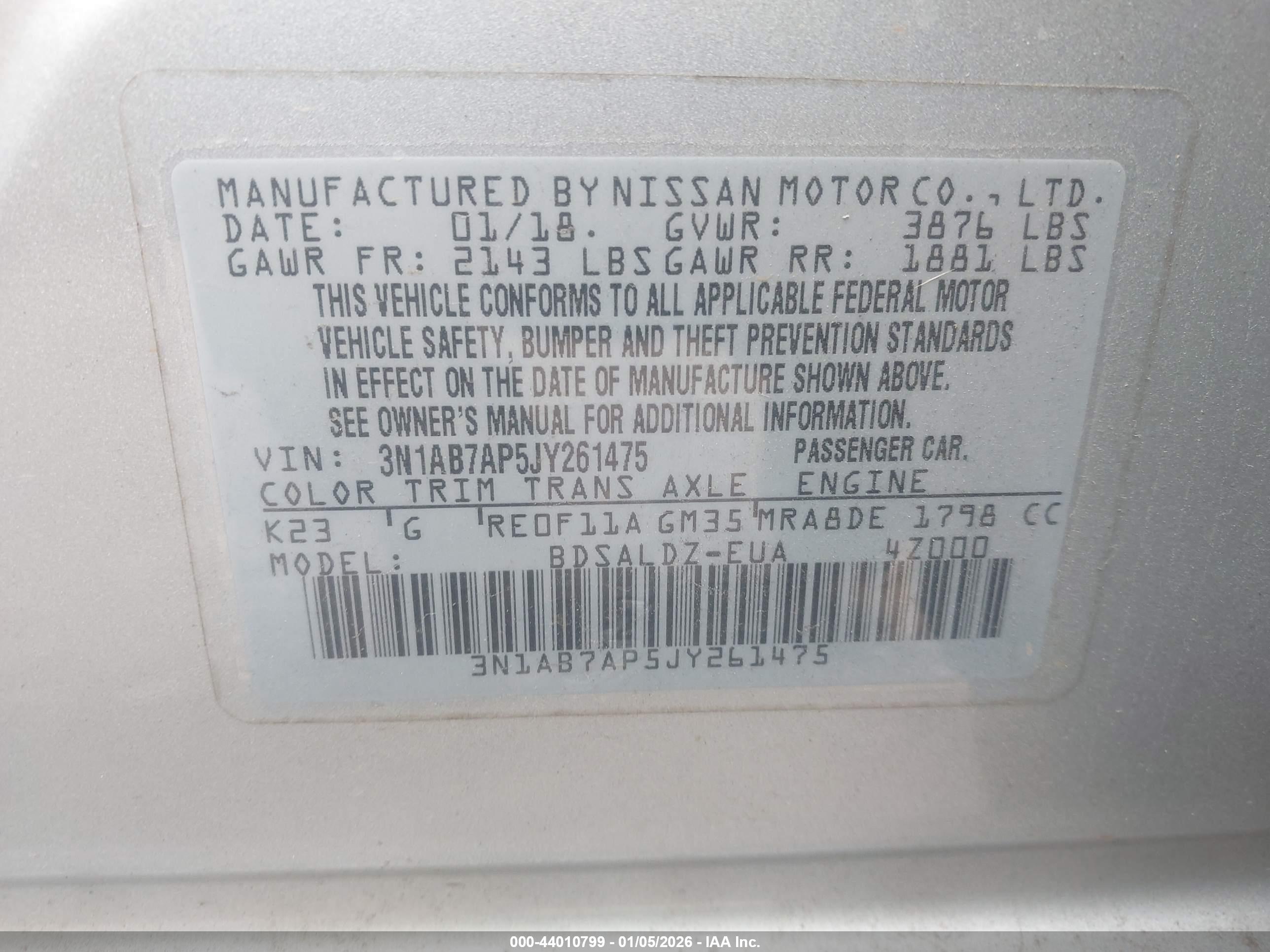 NISSAN SENTRA image 9
