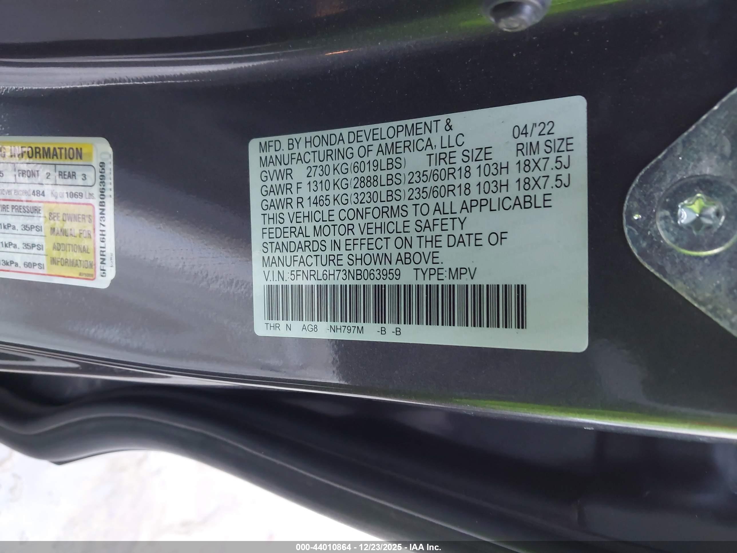 HONDA ODYSSEY image 9