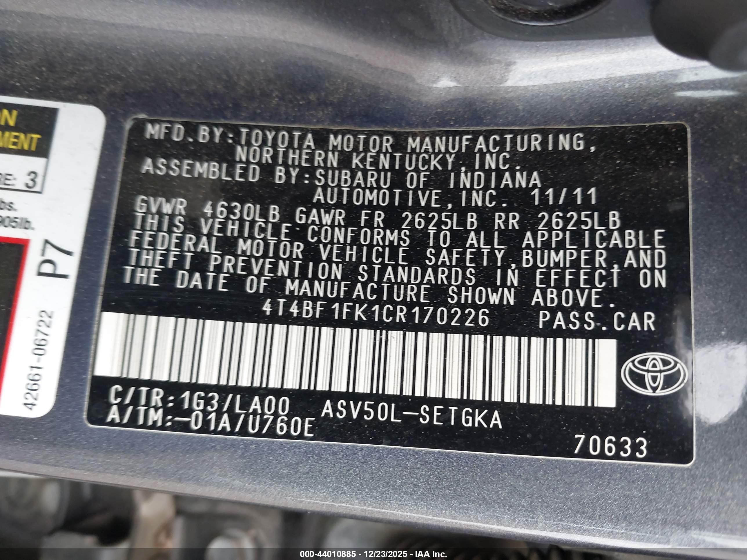 TOYOTA CAMRY image 9