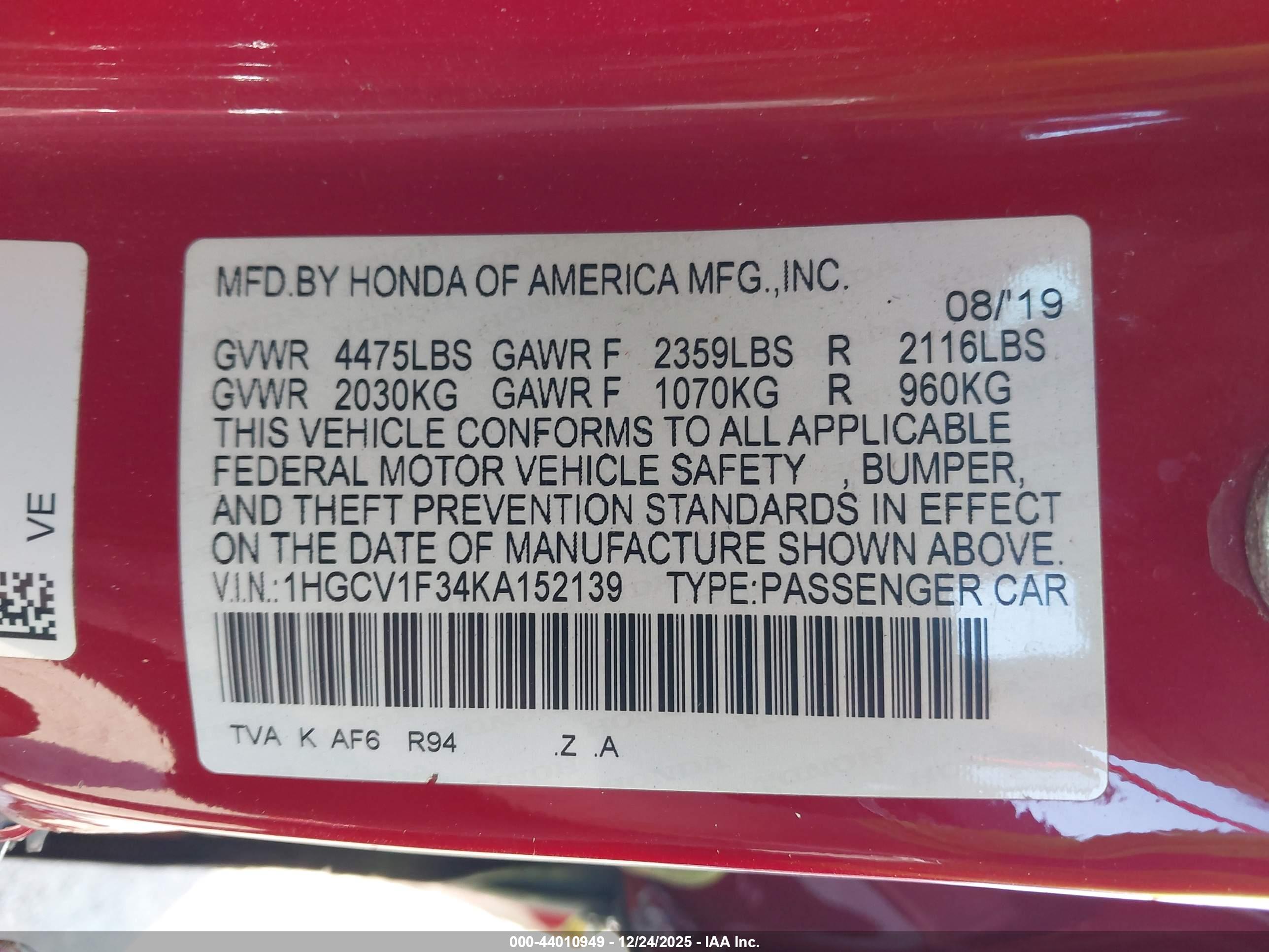 HONDA ACCORD image 9