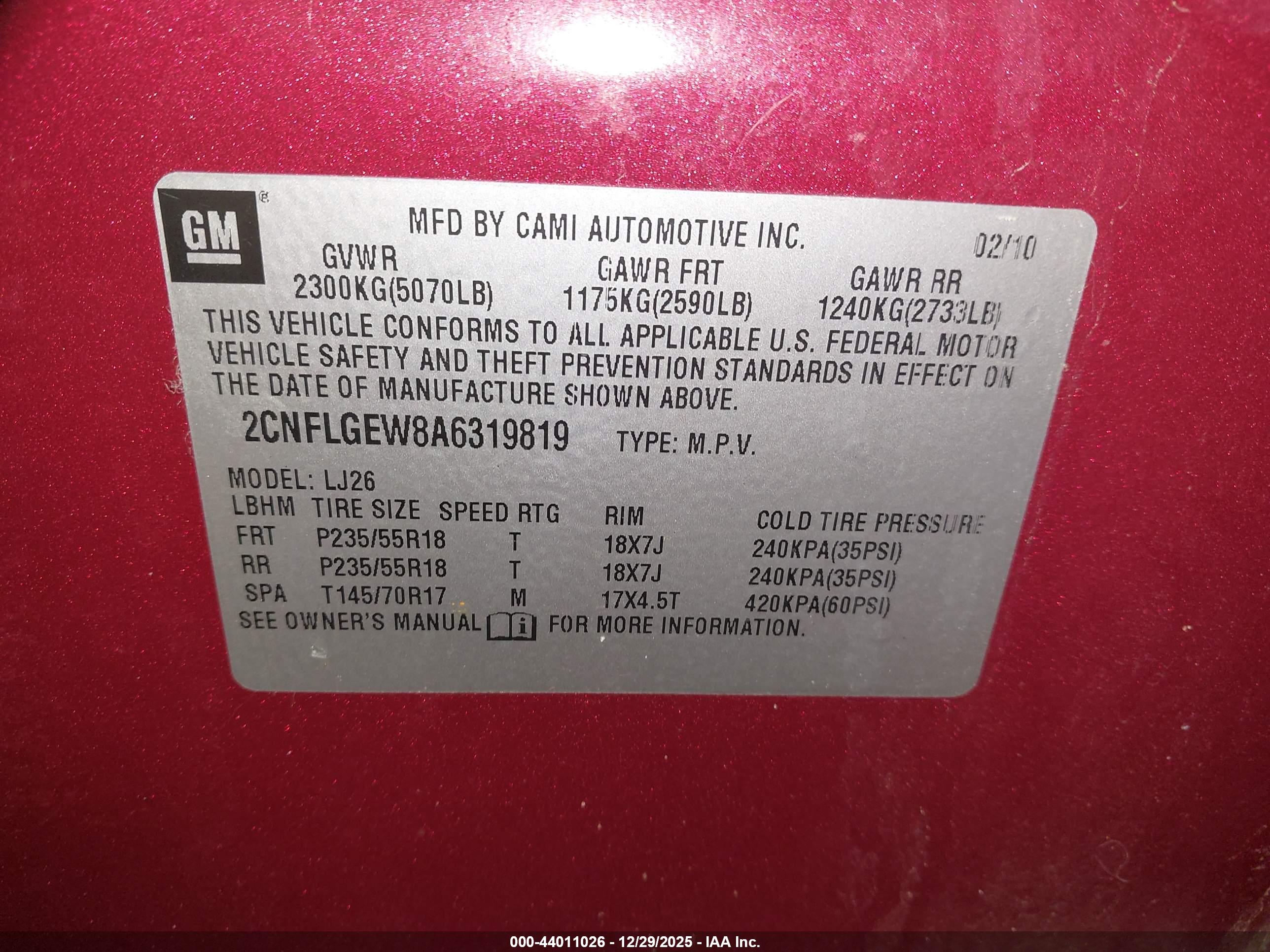 CHEVROLET EQUINOX image 9