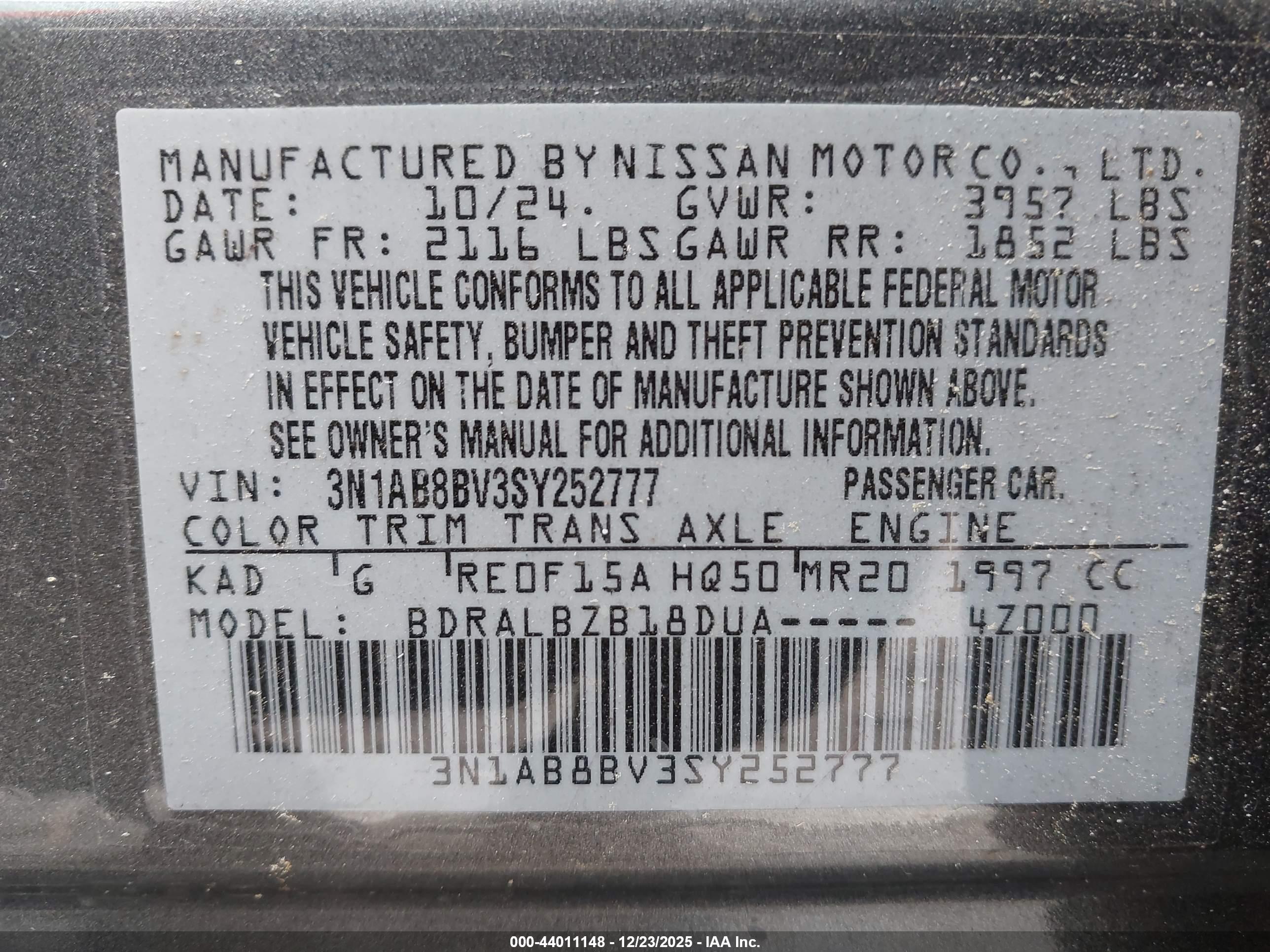 NISSAN SENTRA image 9