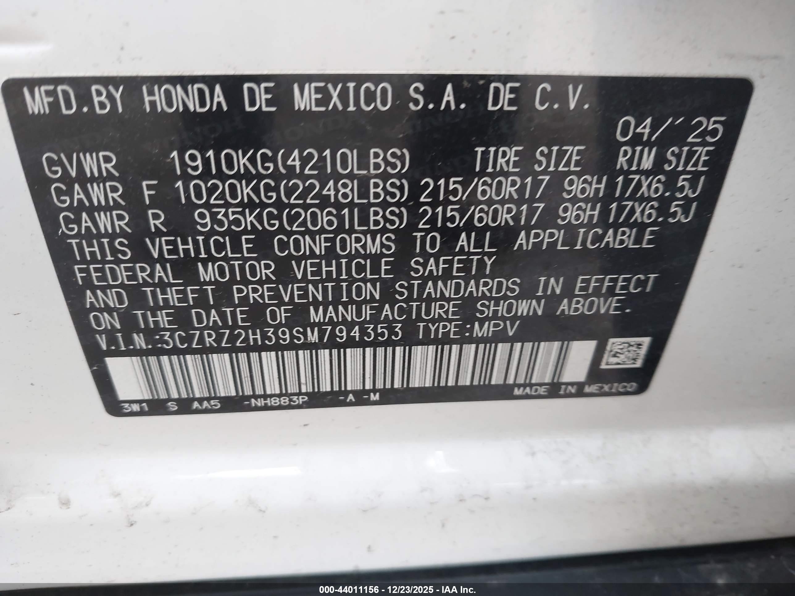 HONDA HR-V image 9