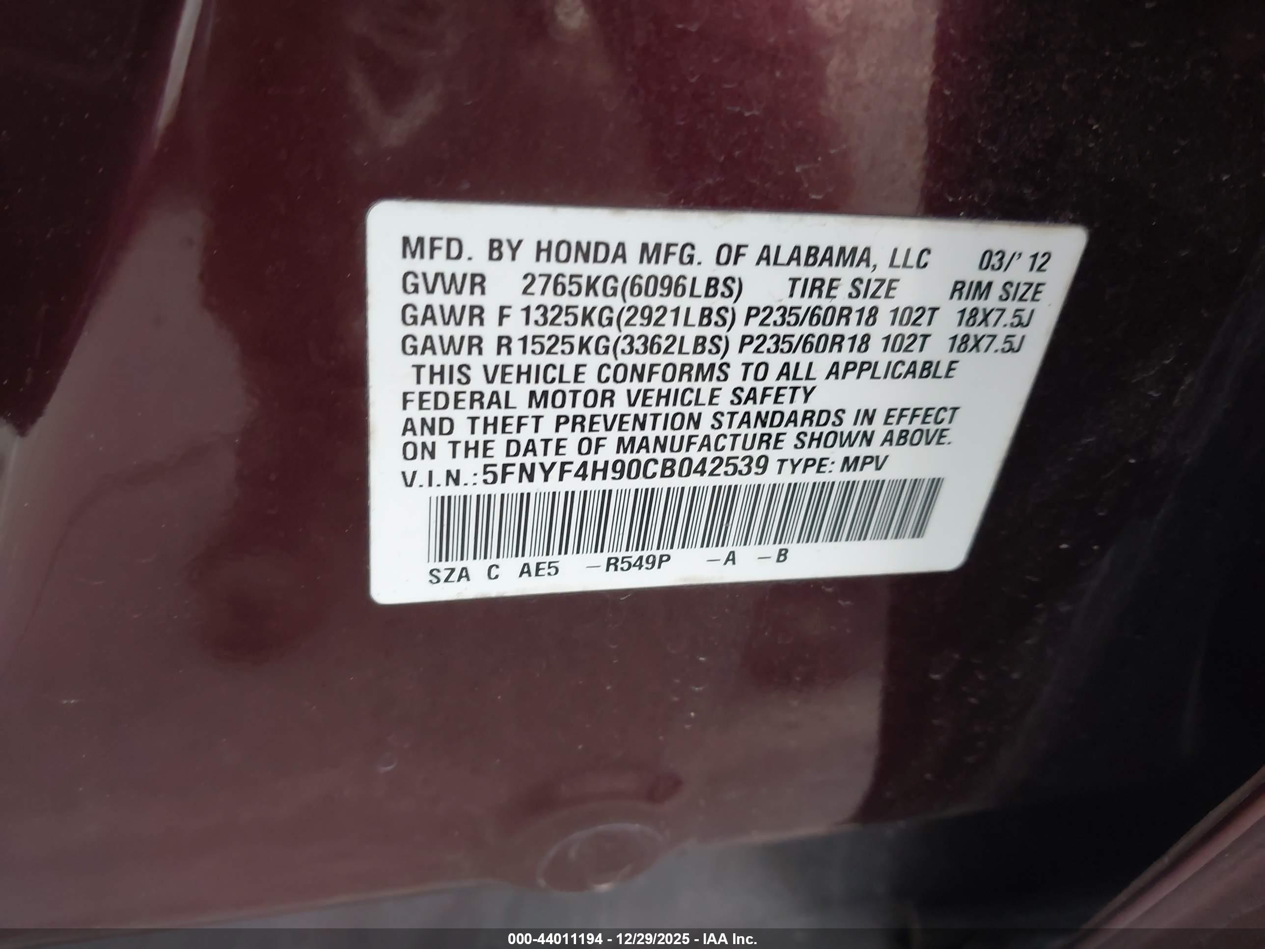 HONDA PILOT image 9