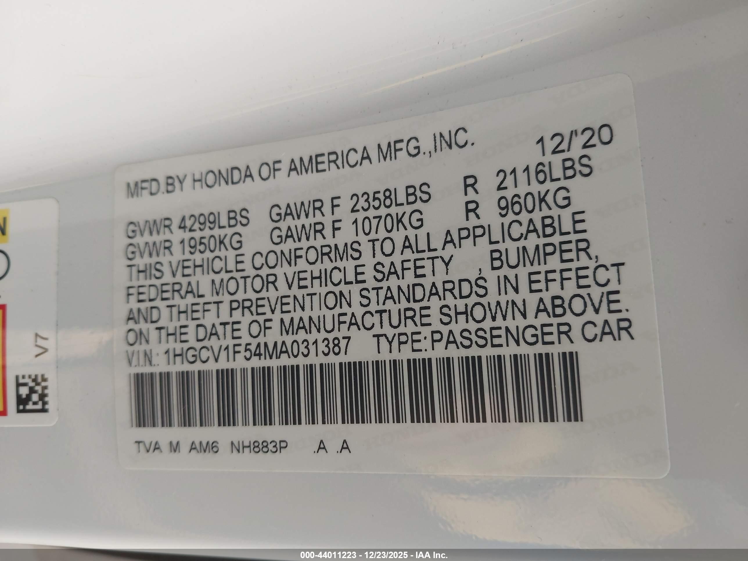 HONDA ACCORD image 9