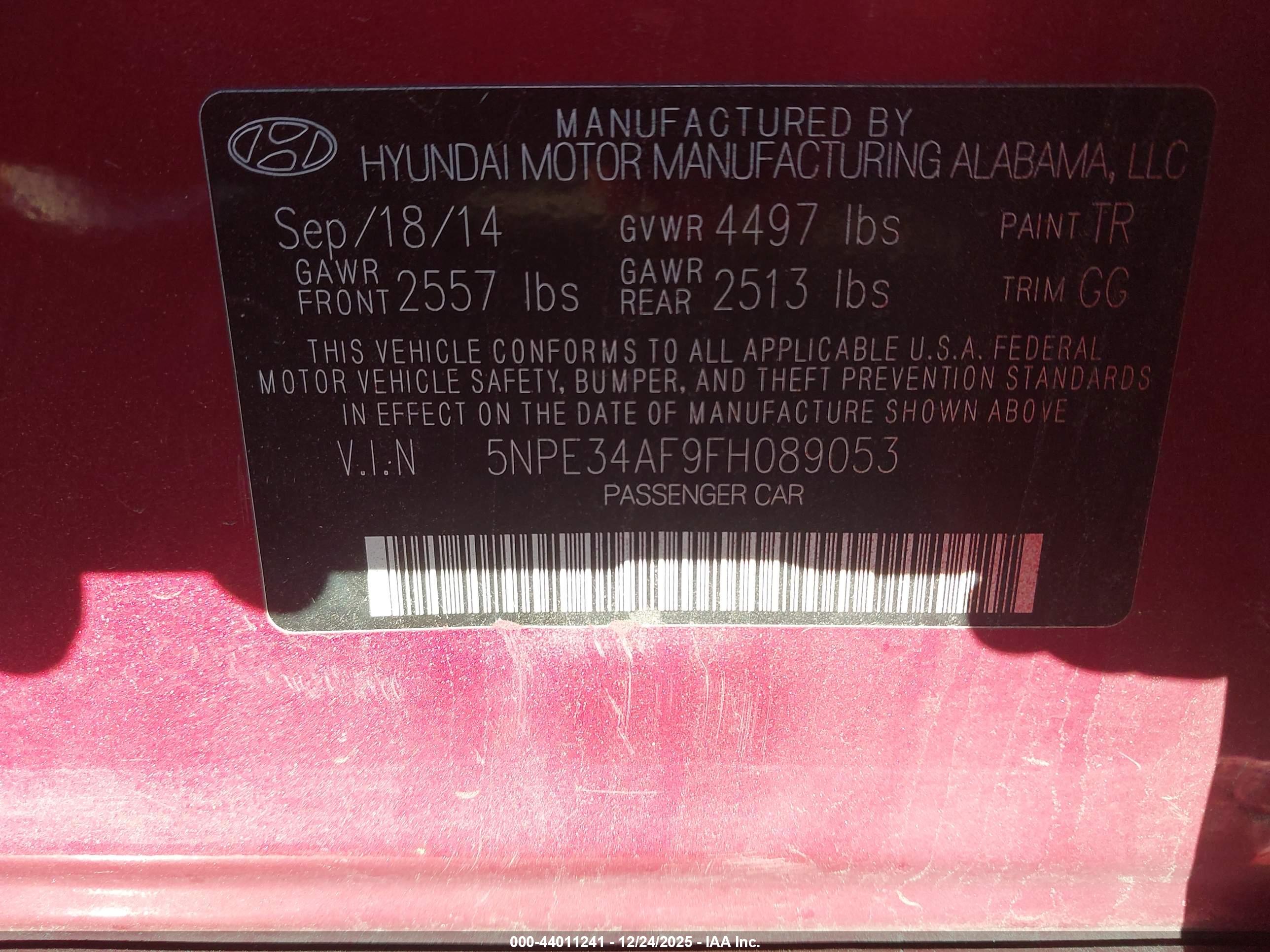 HYUNDAI SONATA image 9