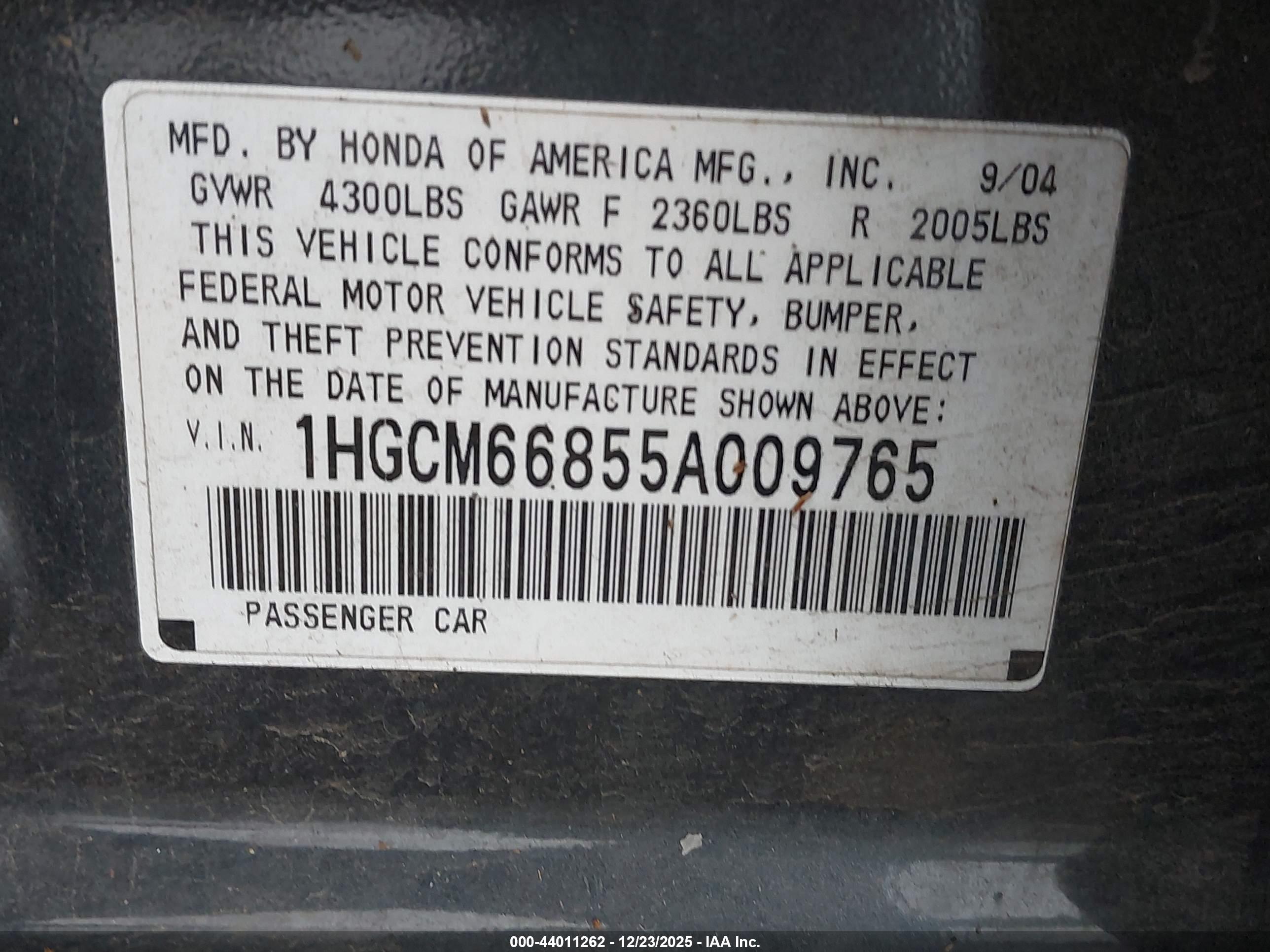 HONDA ACCORD image 9