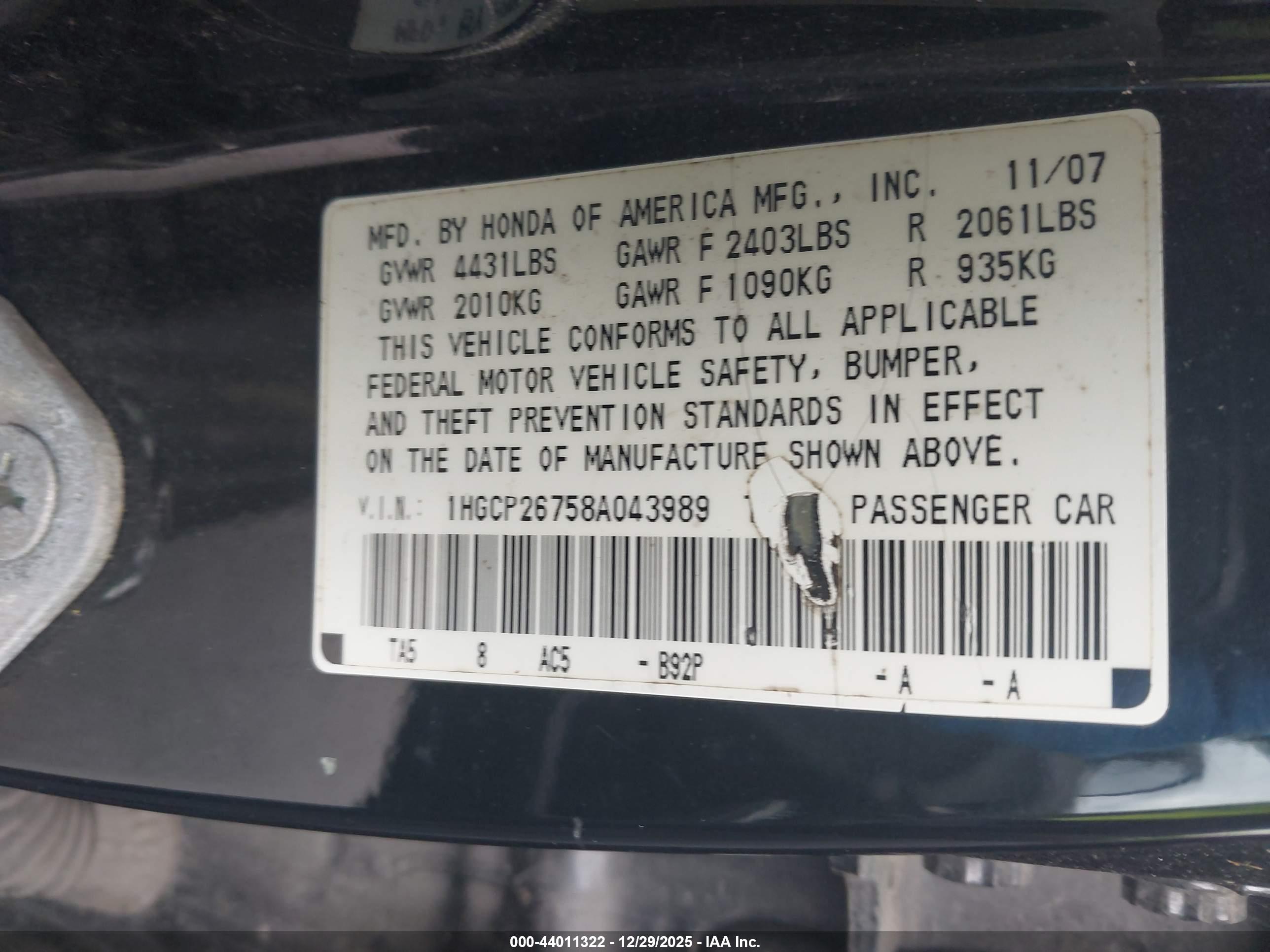 HONDA ACCORD image 9