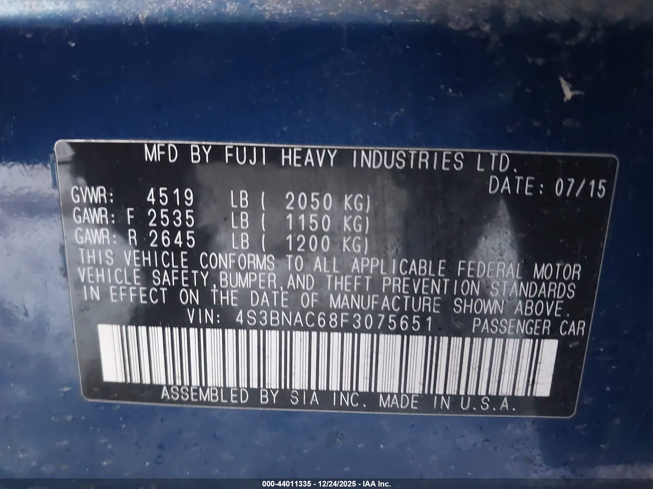 SUBARU LEGACY image 9