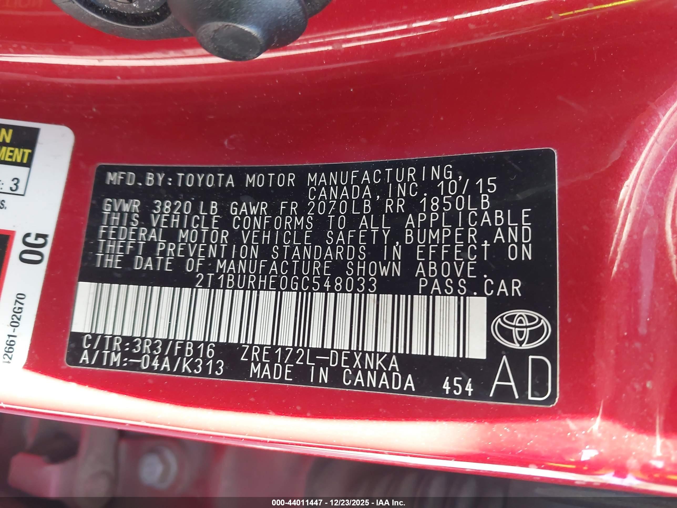 TOYOTA COROLLA image 9