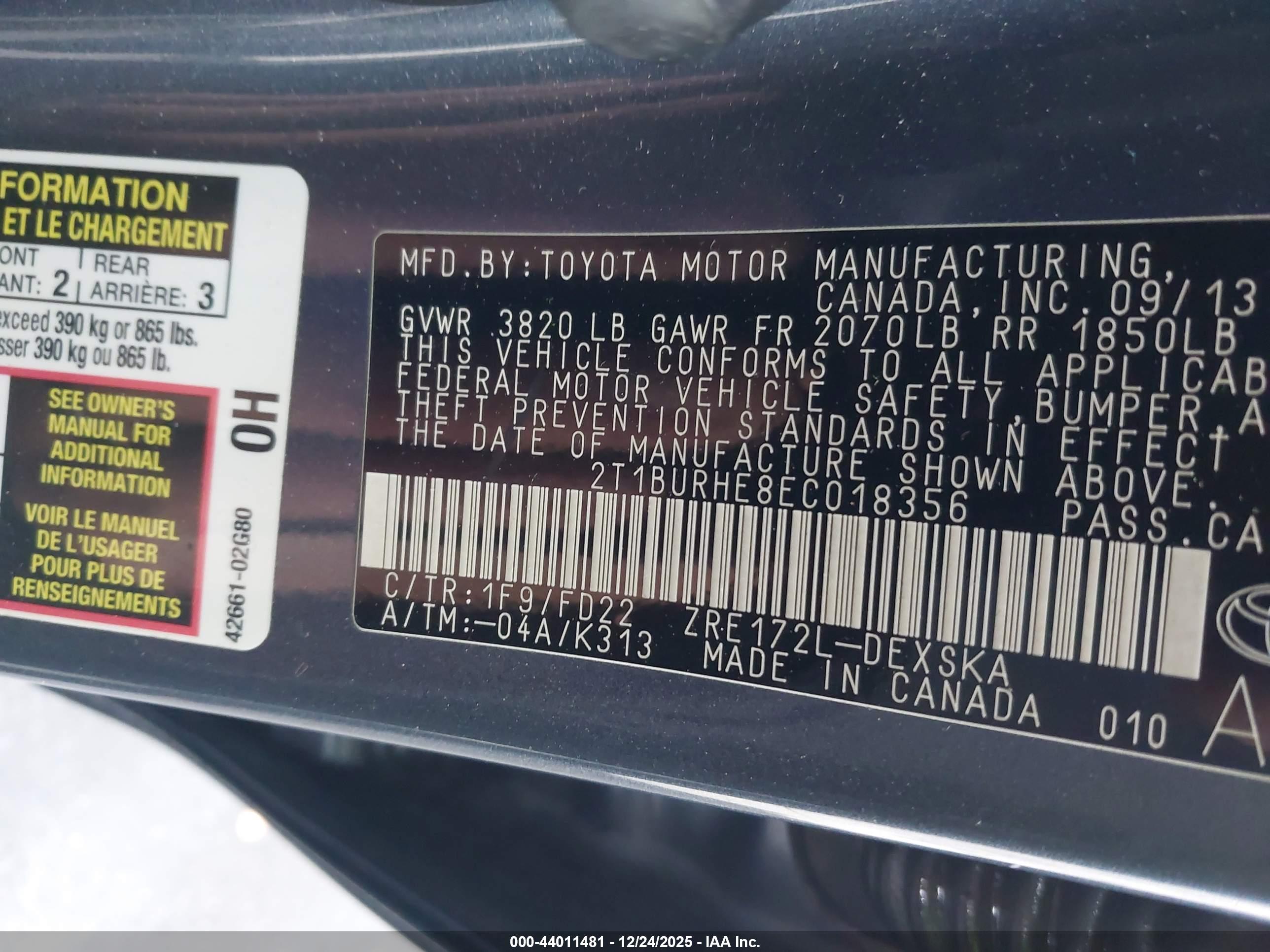 TOYOTA COROLLA image 9