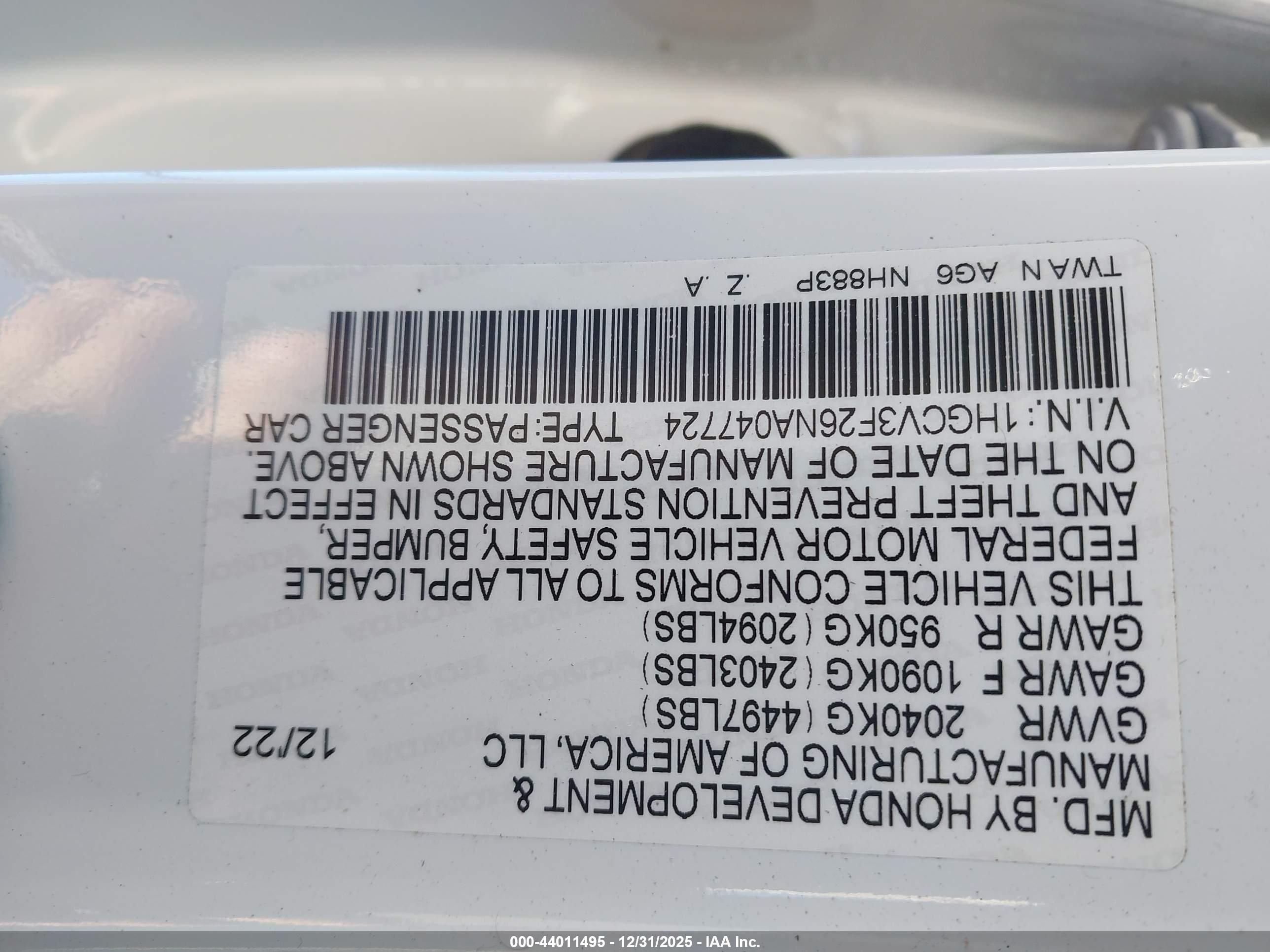 HONDA ACCORD image 9