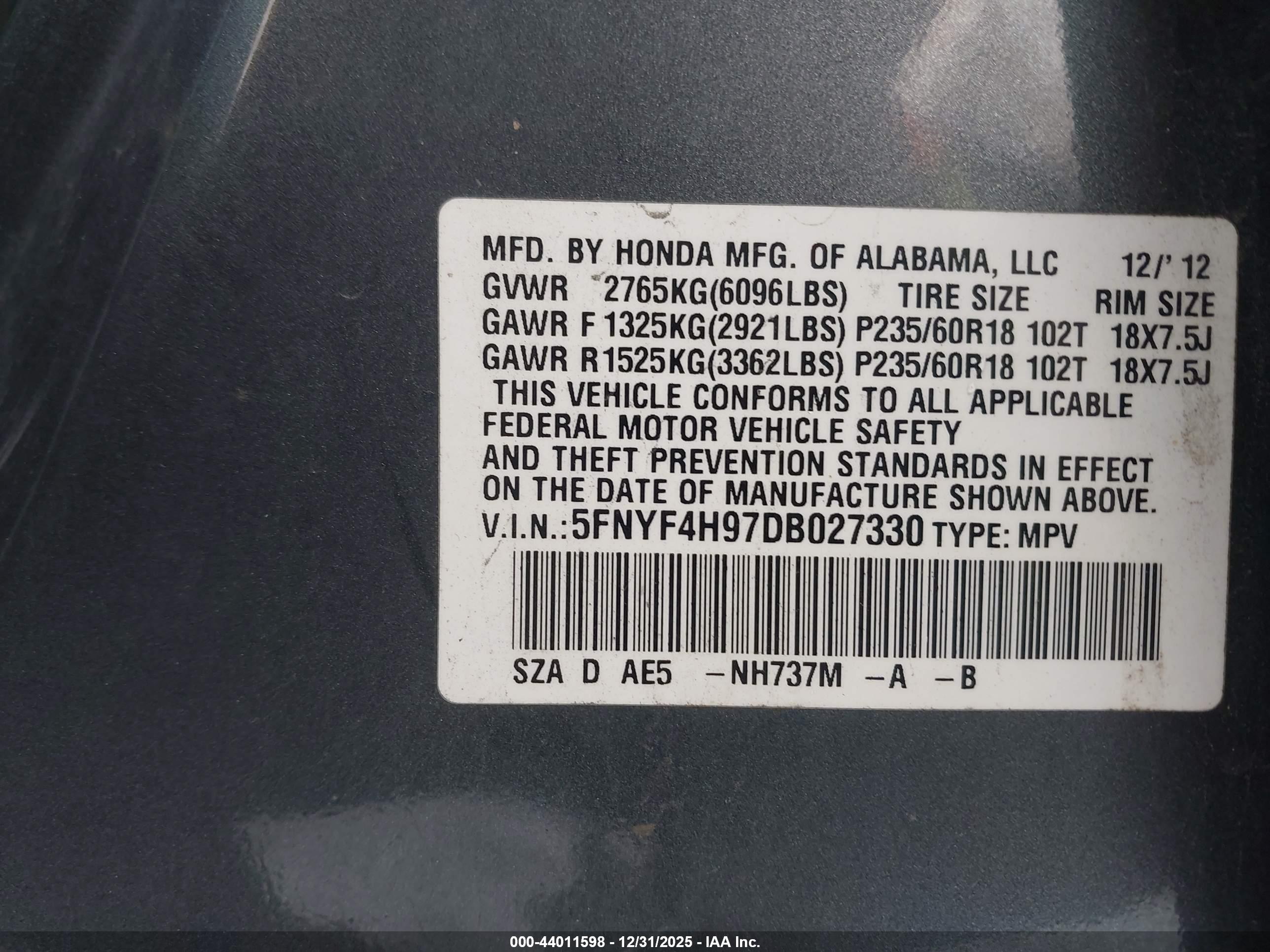 HONDA PILOT image 9