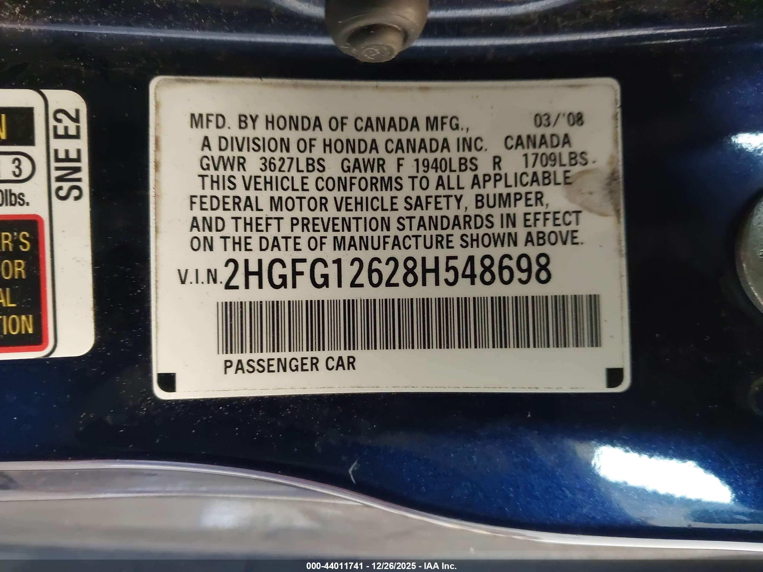 HONDA CIVIC image 9
