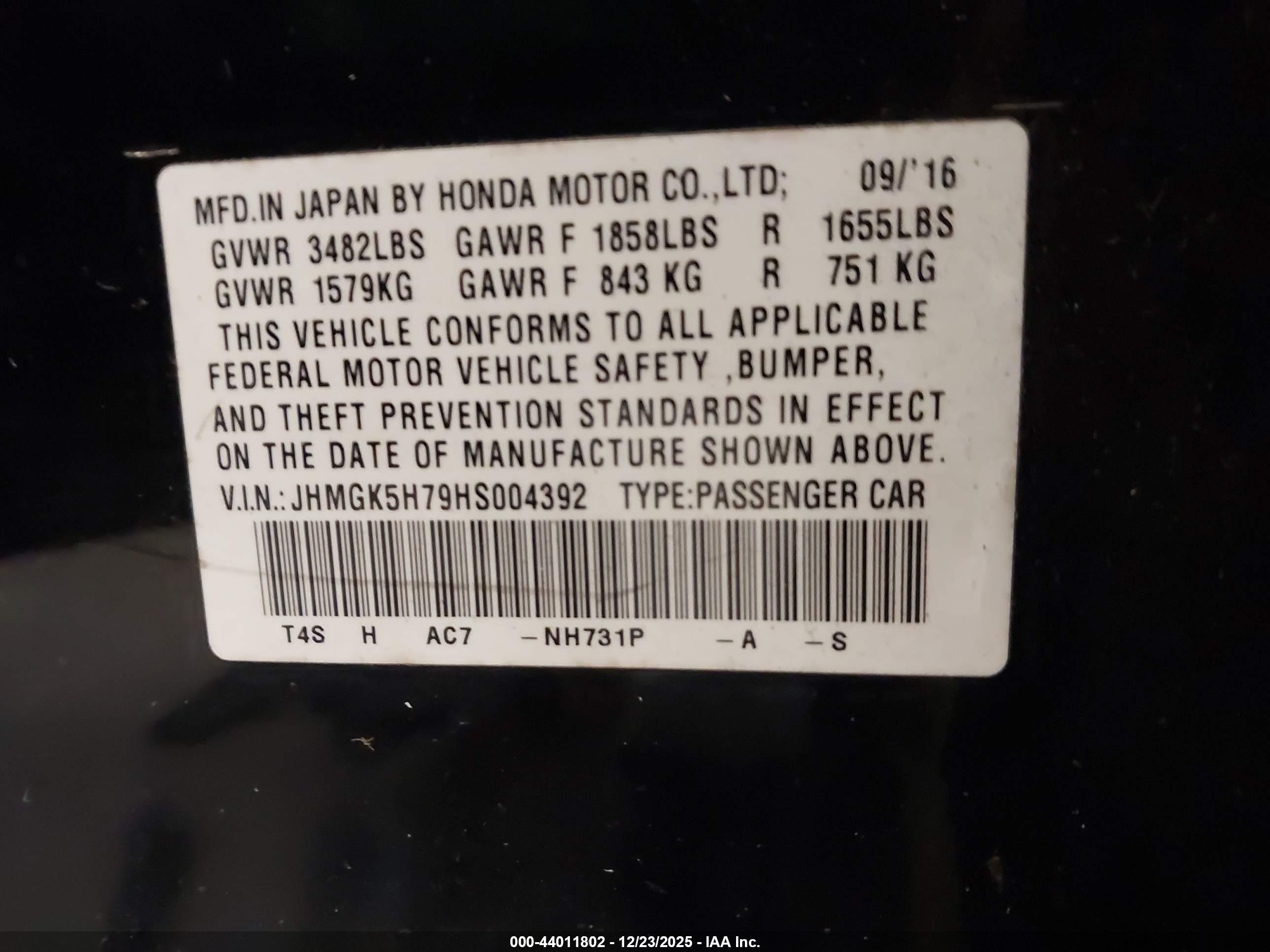 HONDA FIT image 9