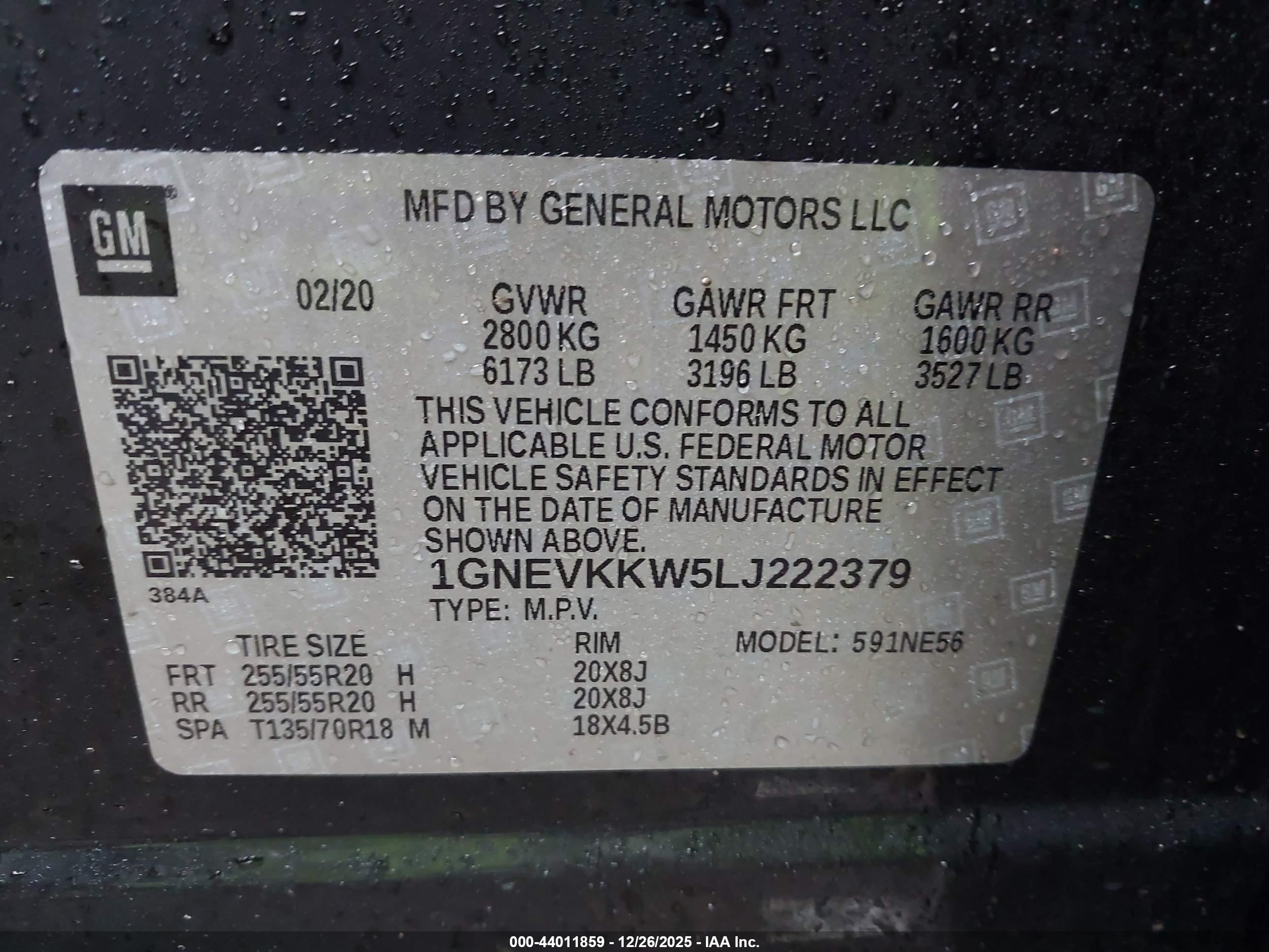 CHEVROLET TRAVERSE image 9