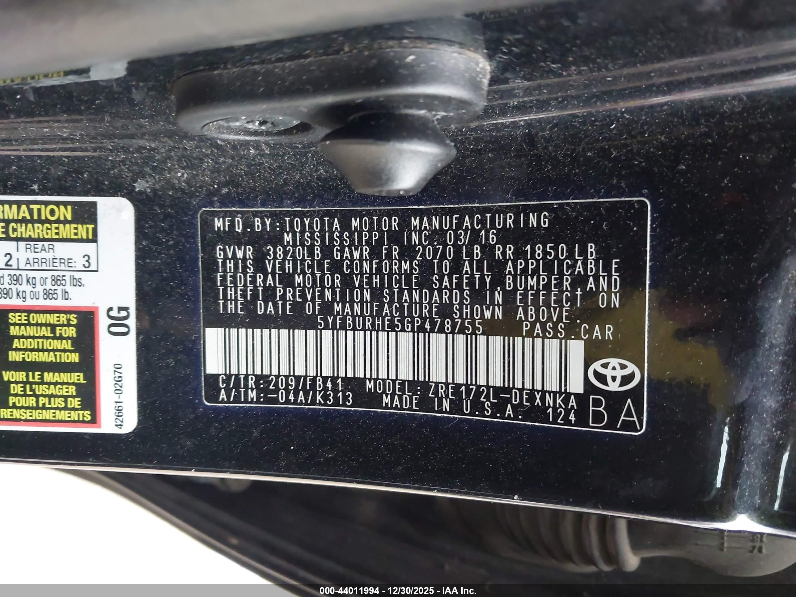 TOYOTA COROLLA image 9