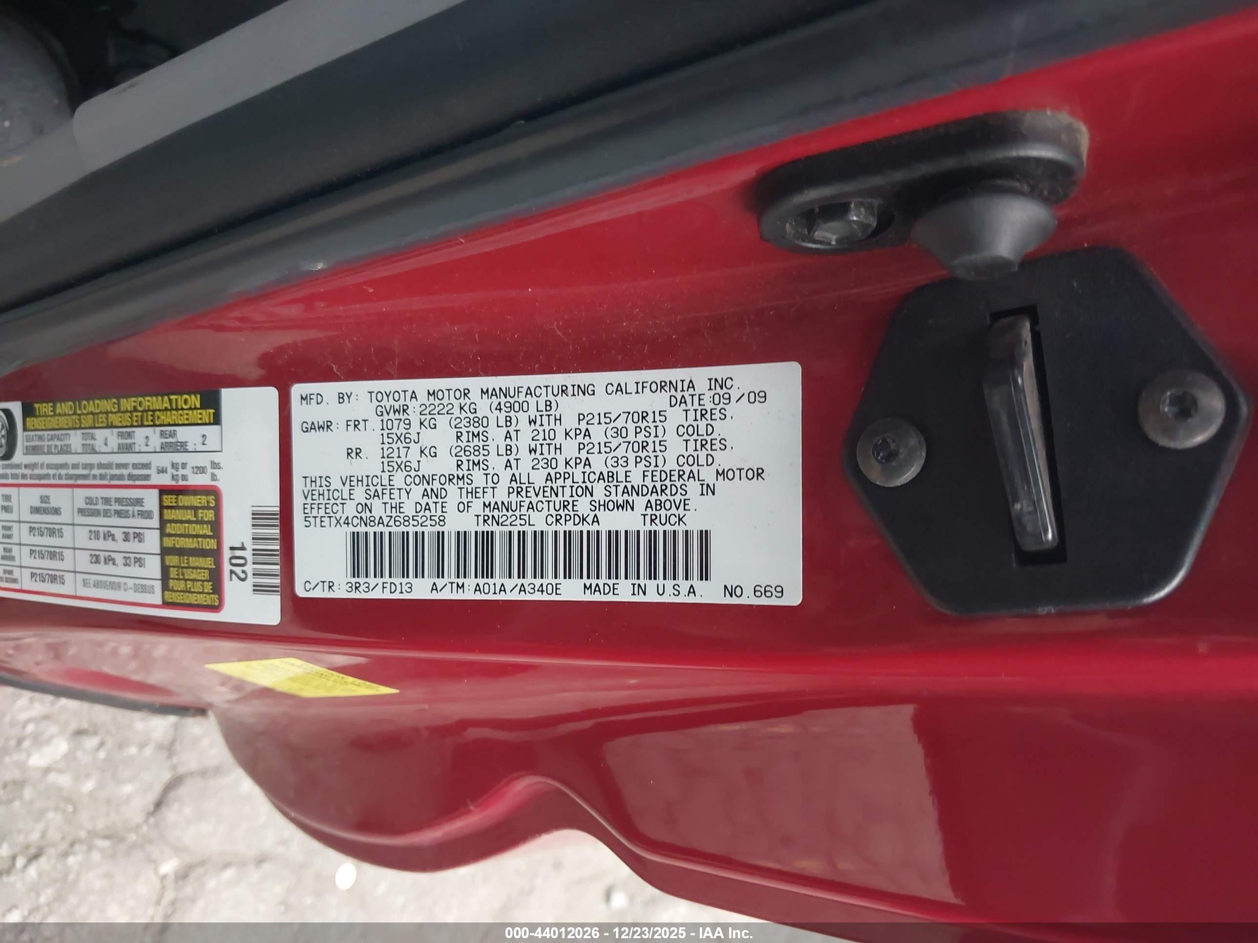 TOYOTA TACOMA image 9