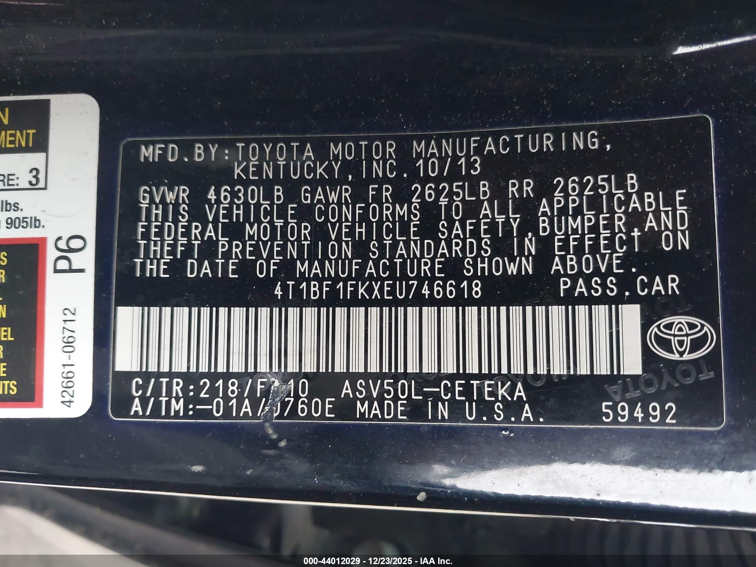 TOYOTA CAMRY image 9
